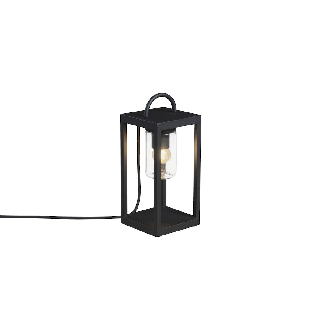 Konstsmide Bologna - tafellamp met stekker - 14 x 33 x 14 cm - IP44 - zwart