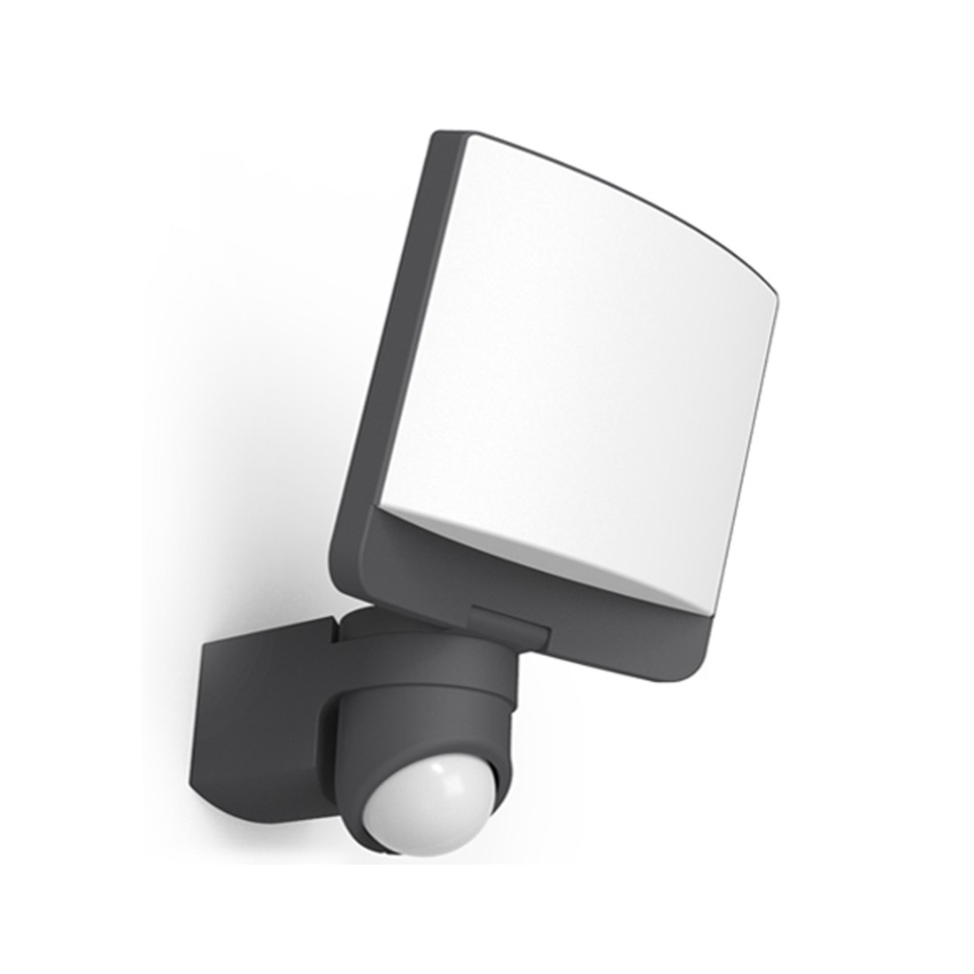 Lutec Sunshine - Buiten Wandlamp Met Sensor - 20 X 18 X 24 Cm - 16, 5W Led Incl. - IP44 - Donkergrijs