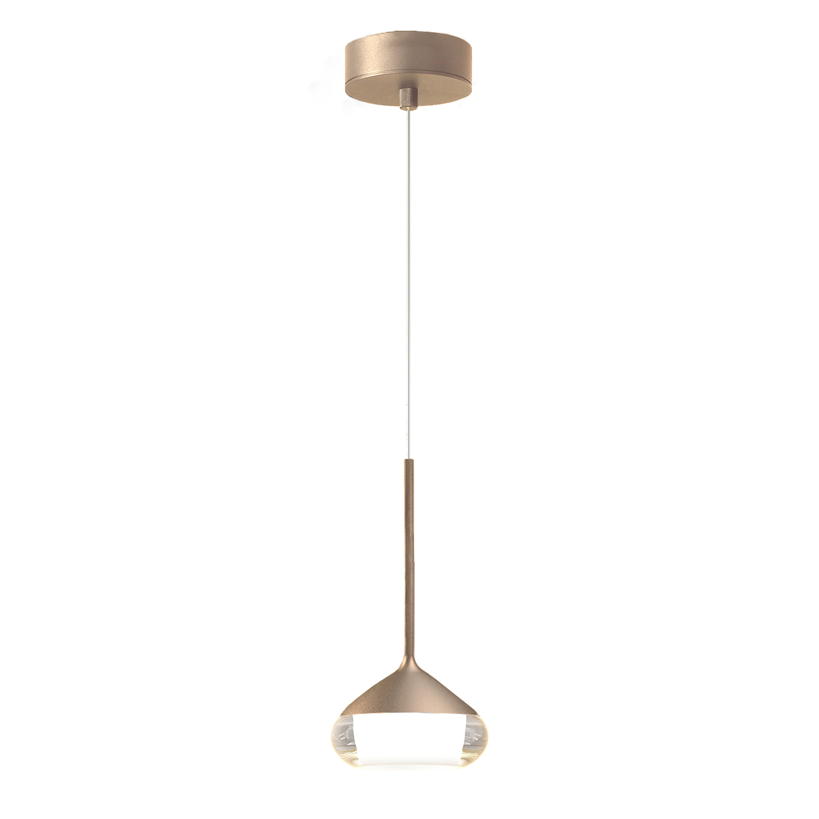 Artdelight Phoenix - Hanglamp - Ø 11, 6 X 8, 2 Cm - 7W Dimbare Led Incl. - Champagne
