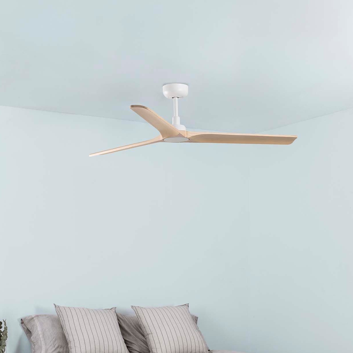 Faro Heywood L - plafondventilator - Ø 132 cm - mat wit en den