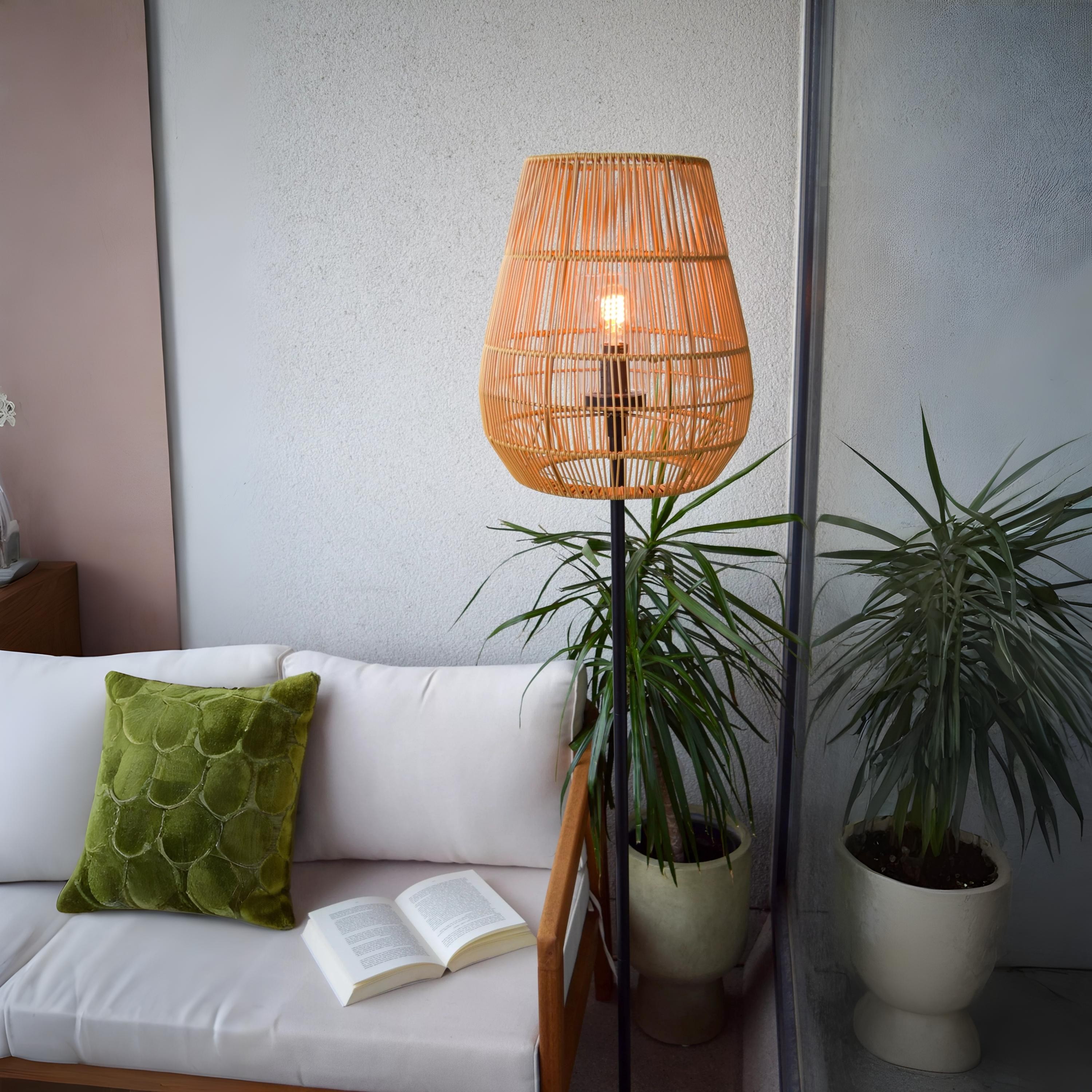 Lucide Nerida - Buiten Vloerlamp - Ø 35 X 154 Cm - IP44 - Naturel