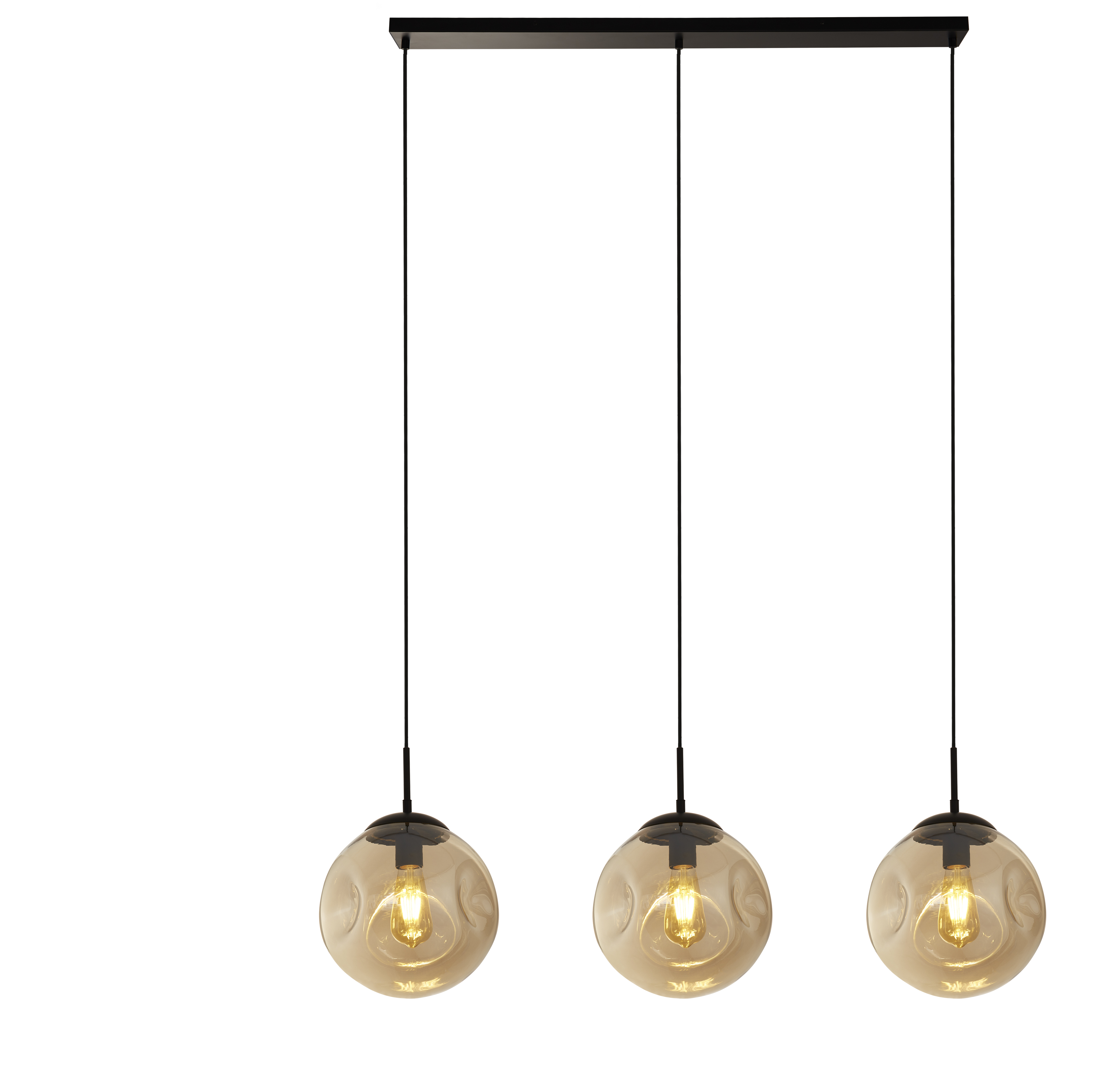 Searchlight Punch - Hanglamp - 121 X 120 Cm - Zwart En Champagne