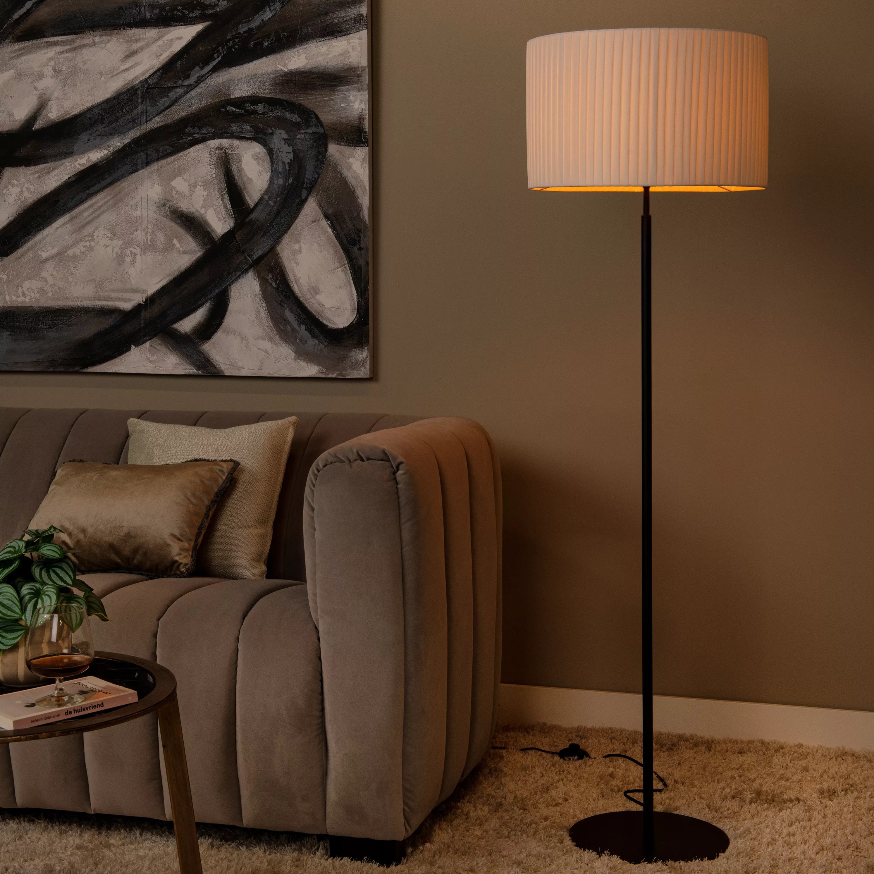 Lucide Fold - Vloerlamp - Ø 45 X 150 Cm - Wit