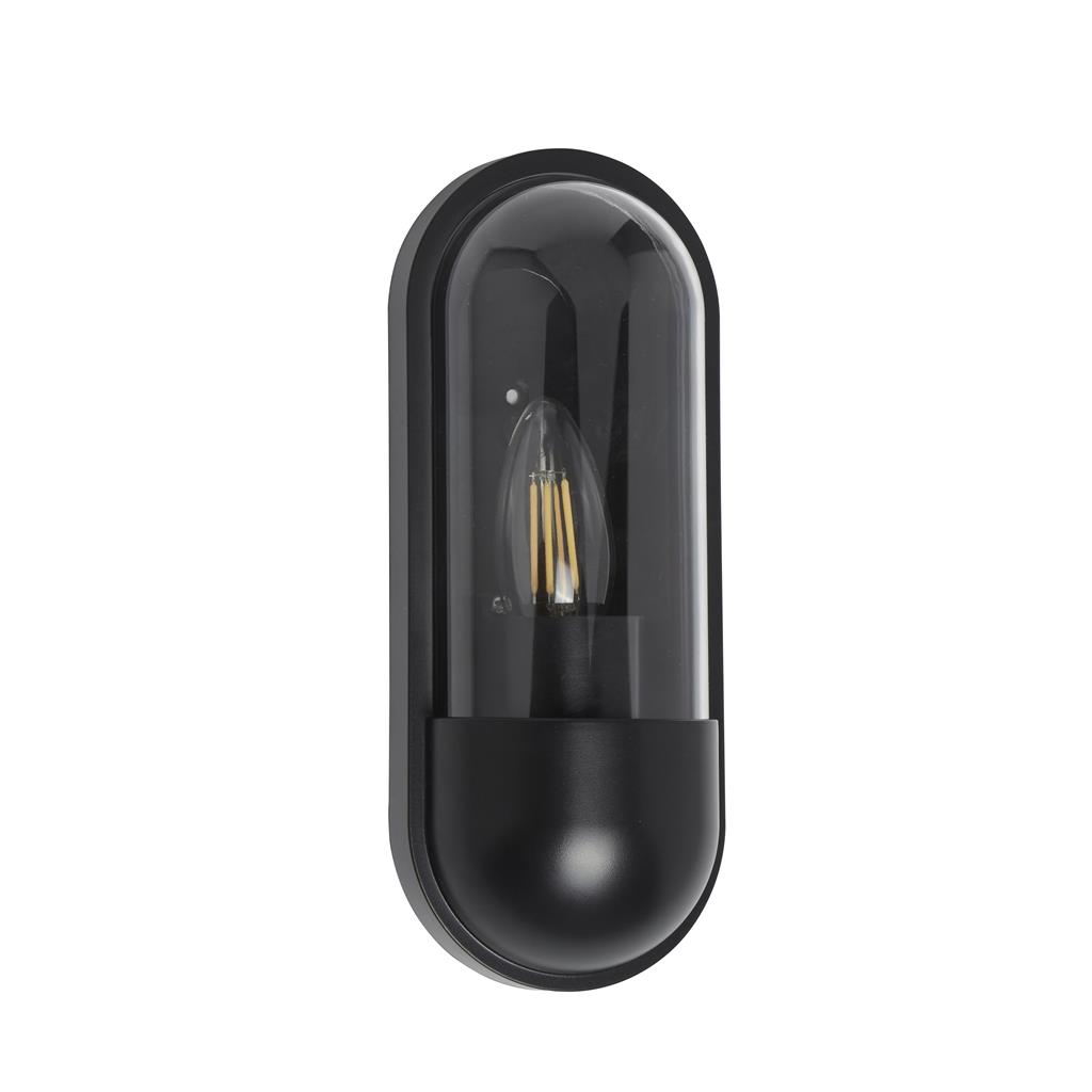 Searchlight Capsule - buiten wandlamp - 10 x 24 cm - IP44 - zwart