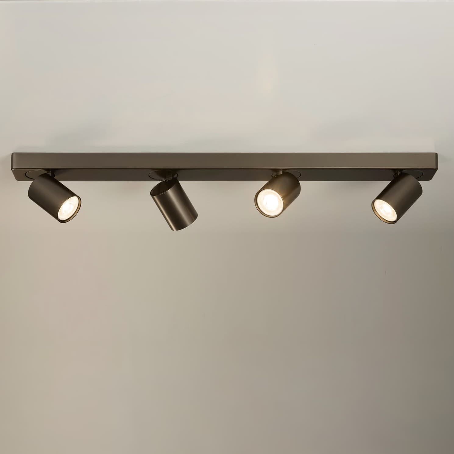 Projectlight Phoebe - opbouwspot 4L - 76 x 7 x 11 cm - brons