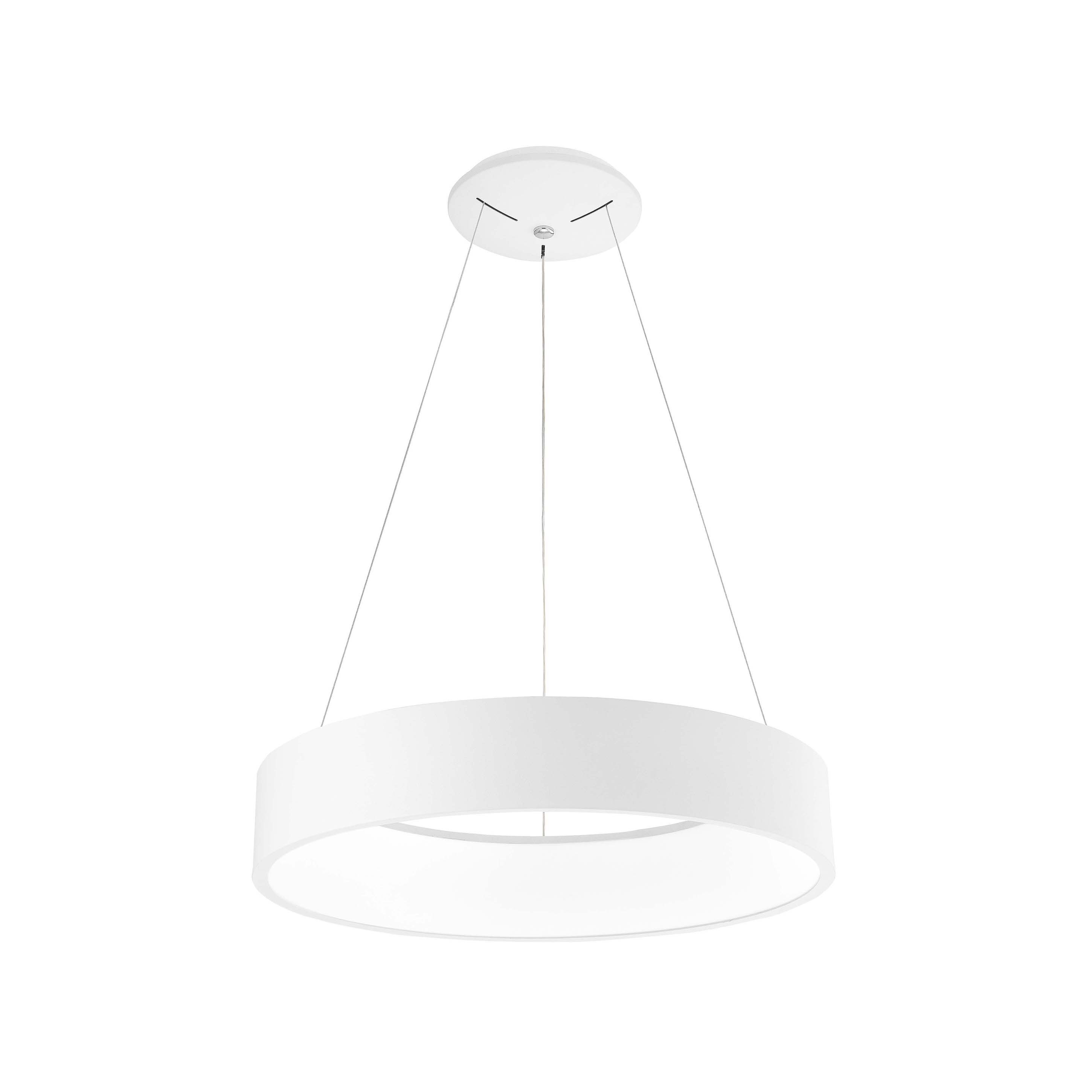 Nova Luce Rando - Hanglamp - Ø 60 X 120 Cm - 42W Led Incl. - Witte Lichtkleur - Mat Wit