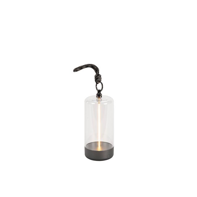 Konstsmide Edison Xs - Tafellamp - 7 X 7 X 14, 5 Cm - 0, 4W Dimbaar Led Incl. - IP54 - Antraciet