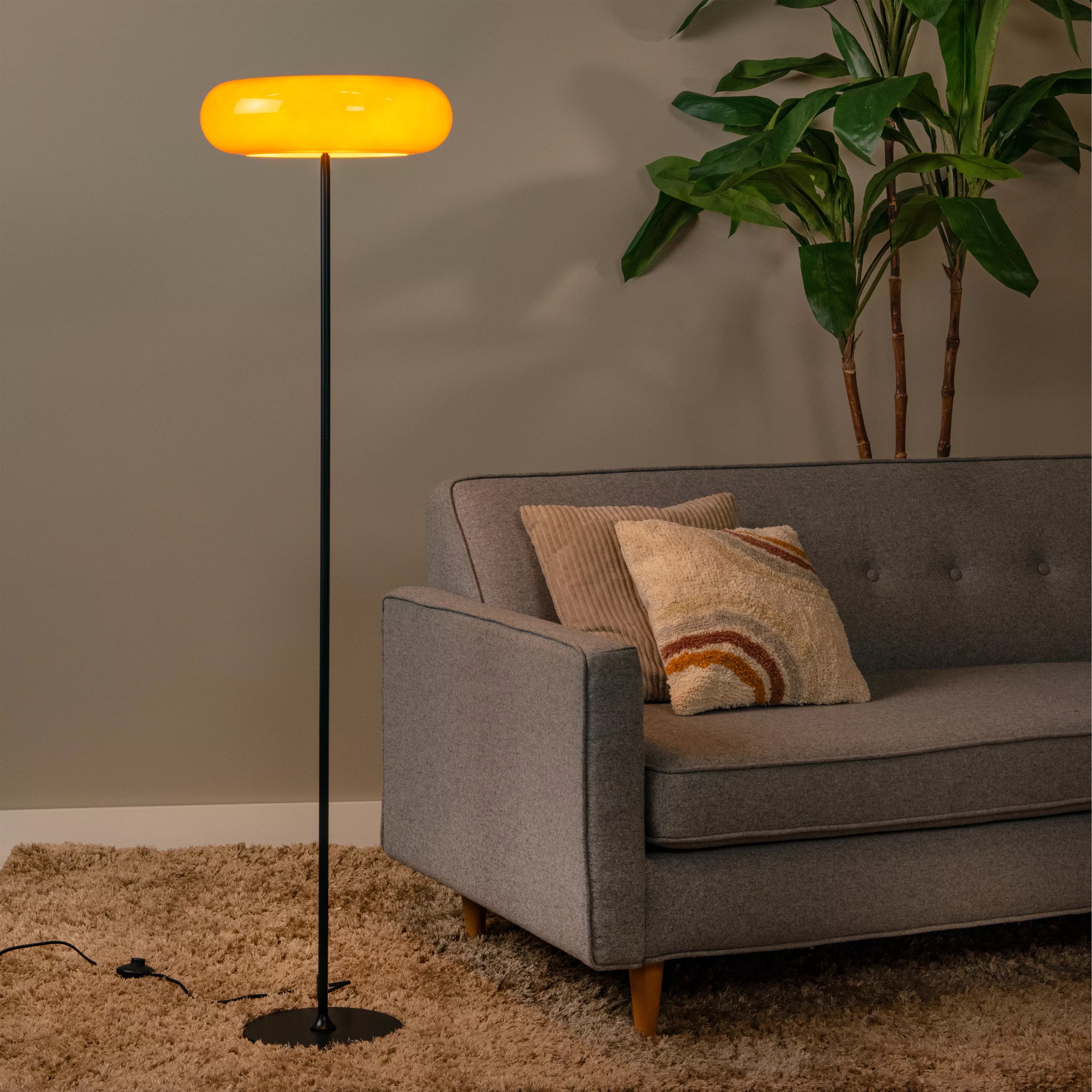 Lucide Sentino - Vloerlamp - Ø 40 X 150 Cm - Oranje