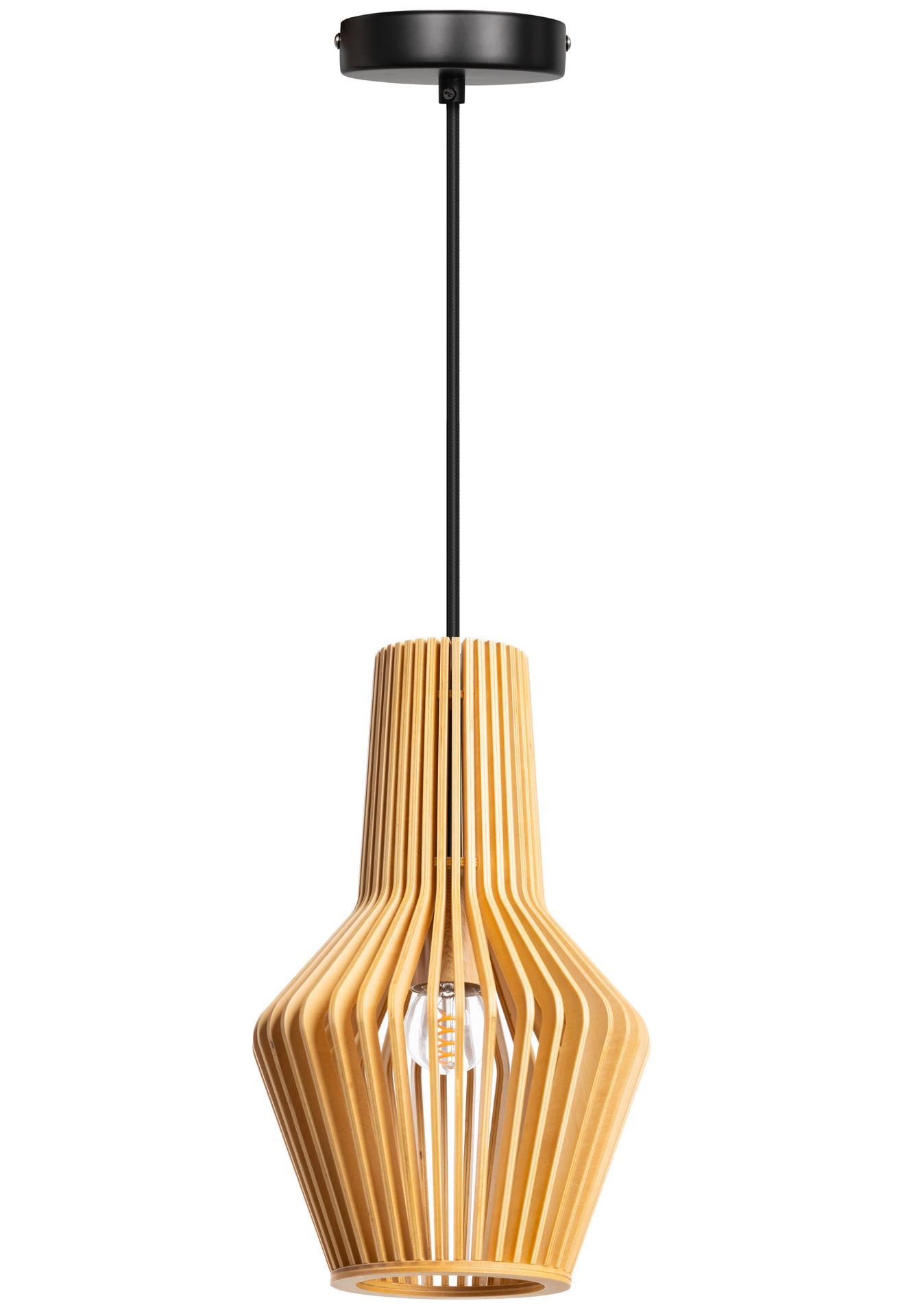 Eth Tess - Hanglamp - Ø 20 X 200 Cm - Lichtbruin