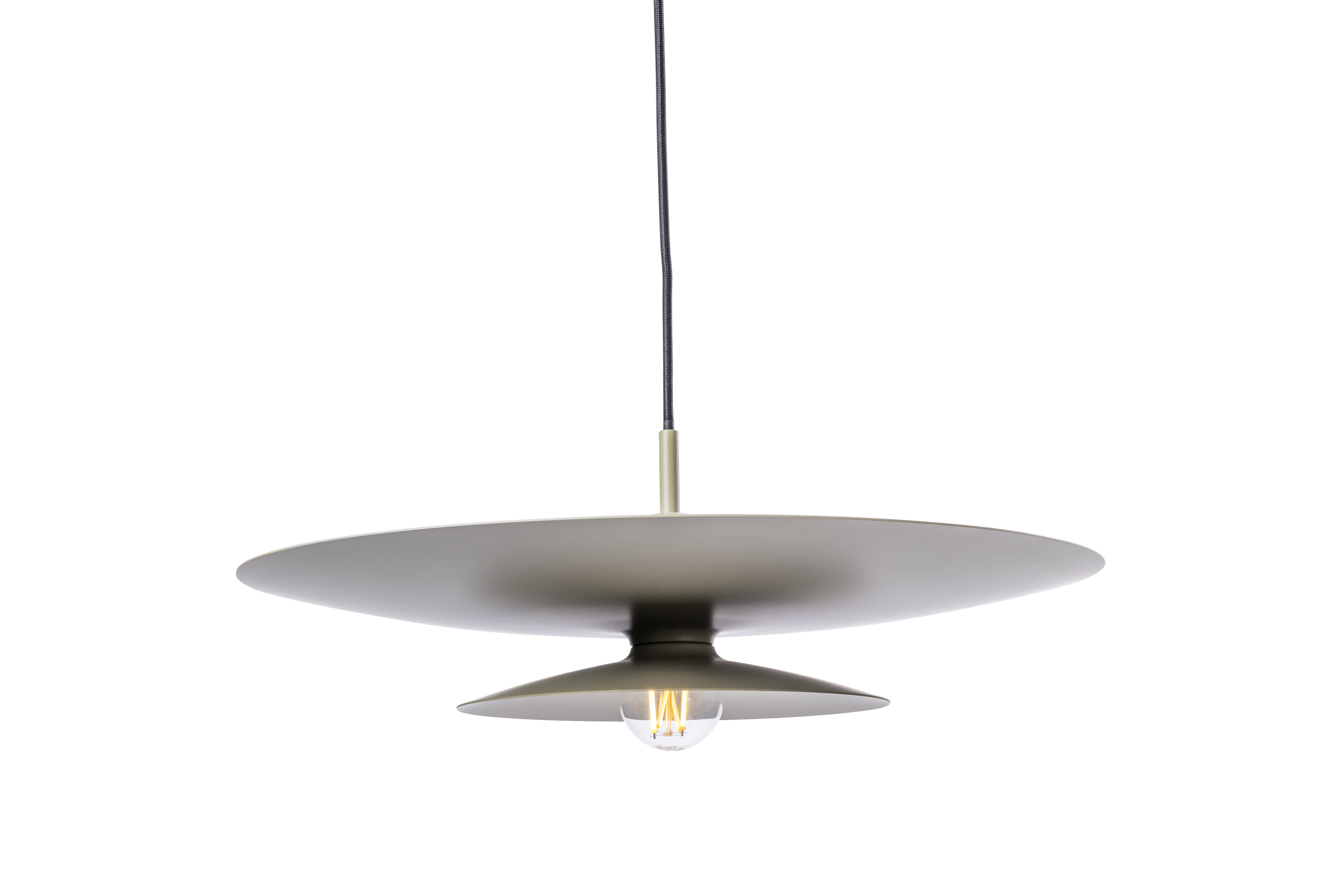 Artdelight Linares - Hanglamp - Ø 50 X 16,5 Cm - Kaki