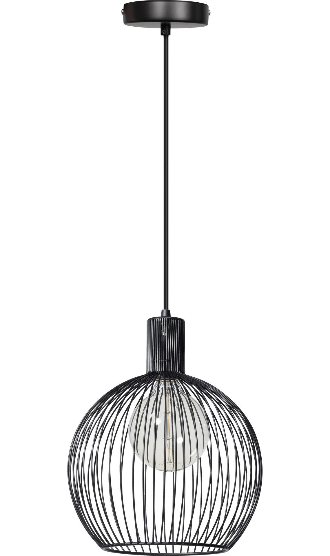 Eth Wire - Hanglamp - Ø 30 X 155 Cm - Zwart