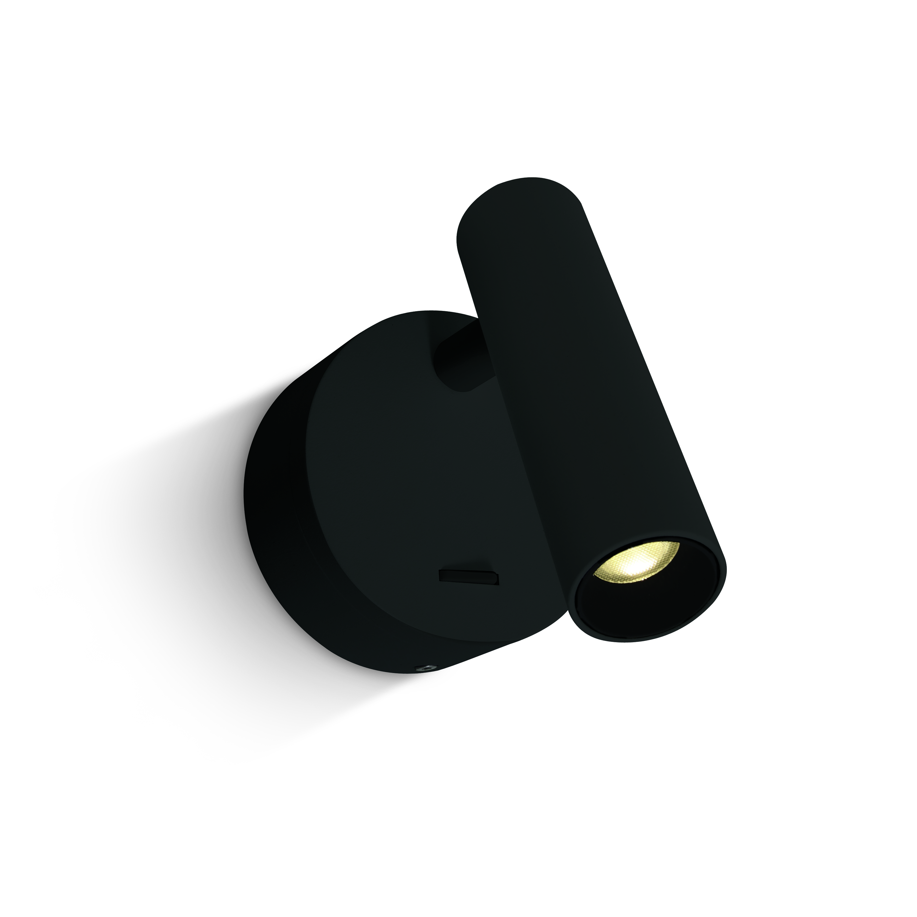 One Light Reading Spots - Wandverlichting Met Schakelaar - Ø 8 X 9 Cm - 3W Led Incl. - Zwart