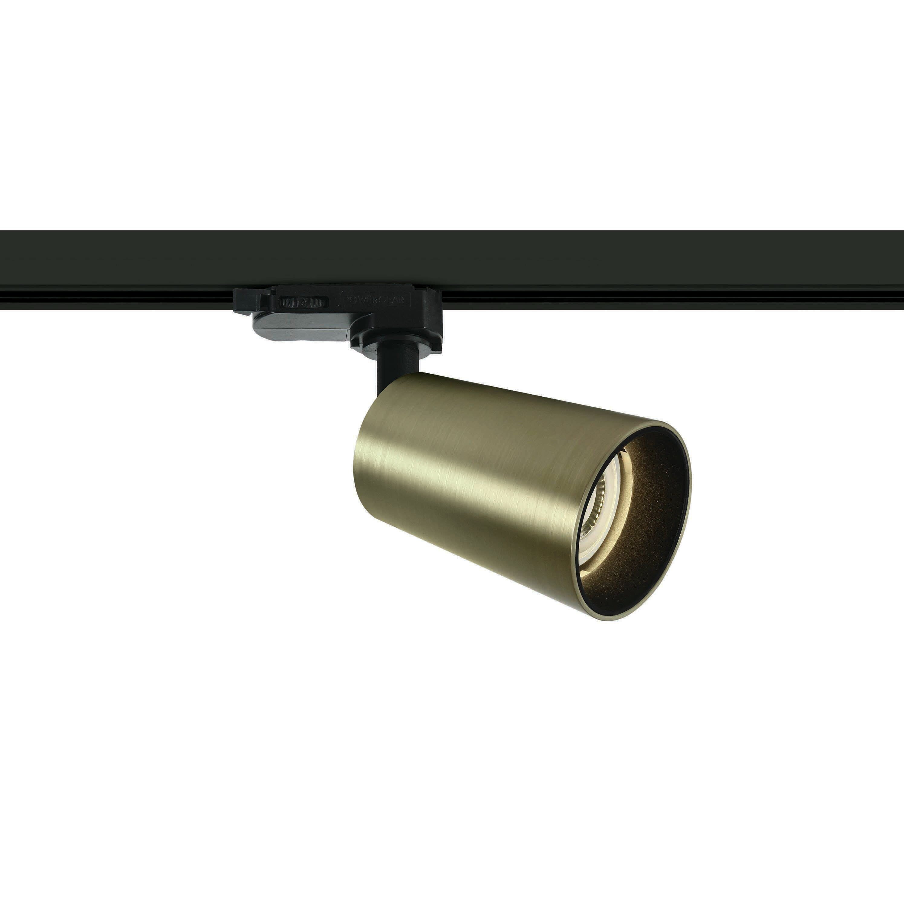 One Light Cone GU10 Track Spots - Rail Spot - 3-fase Railsysteem - Ø 6, 7 X 10 Cm - Geborsteld Messing