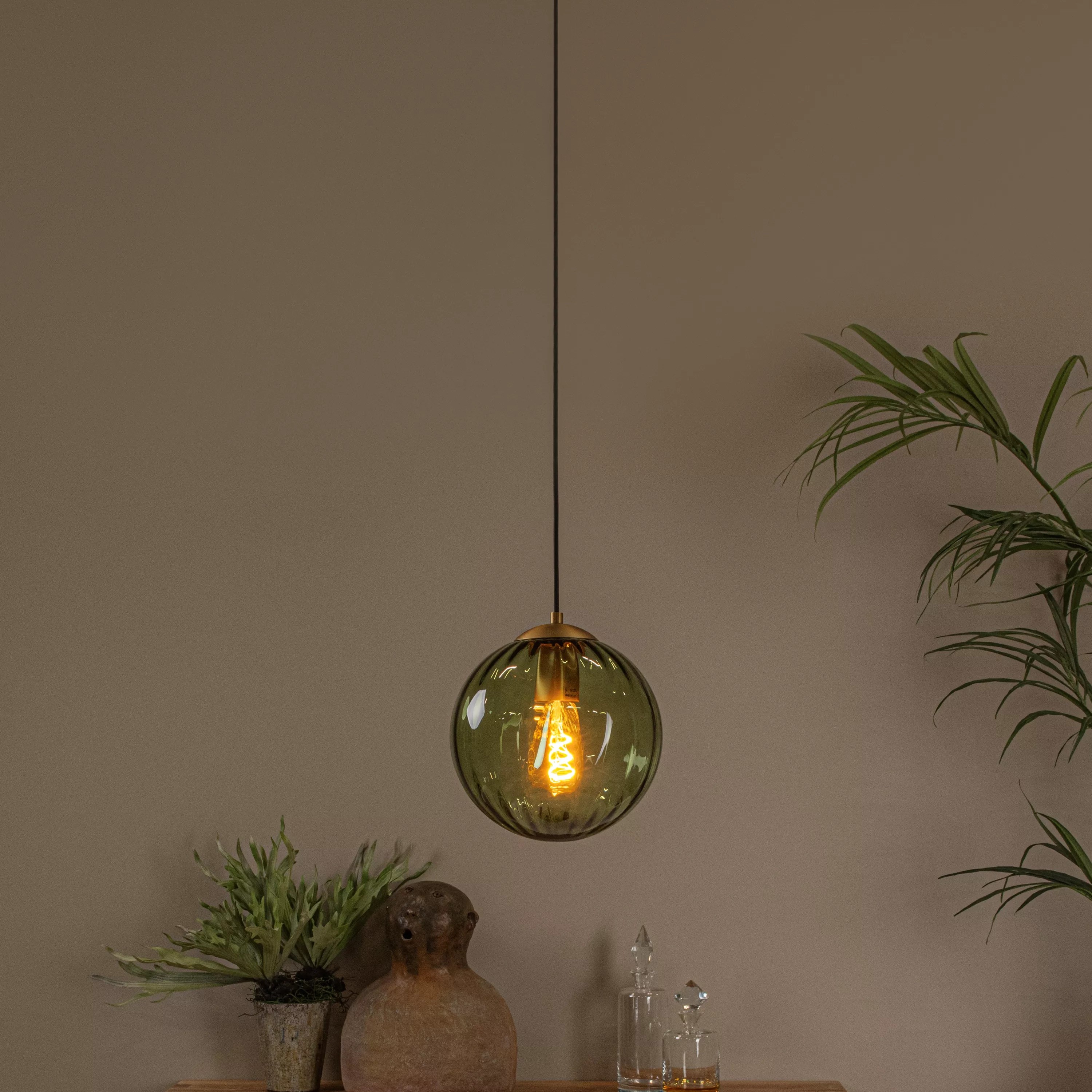 Lucide Monsaraz - Hanglamp - Ø 25 X 161 Cm - Groen