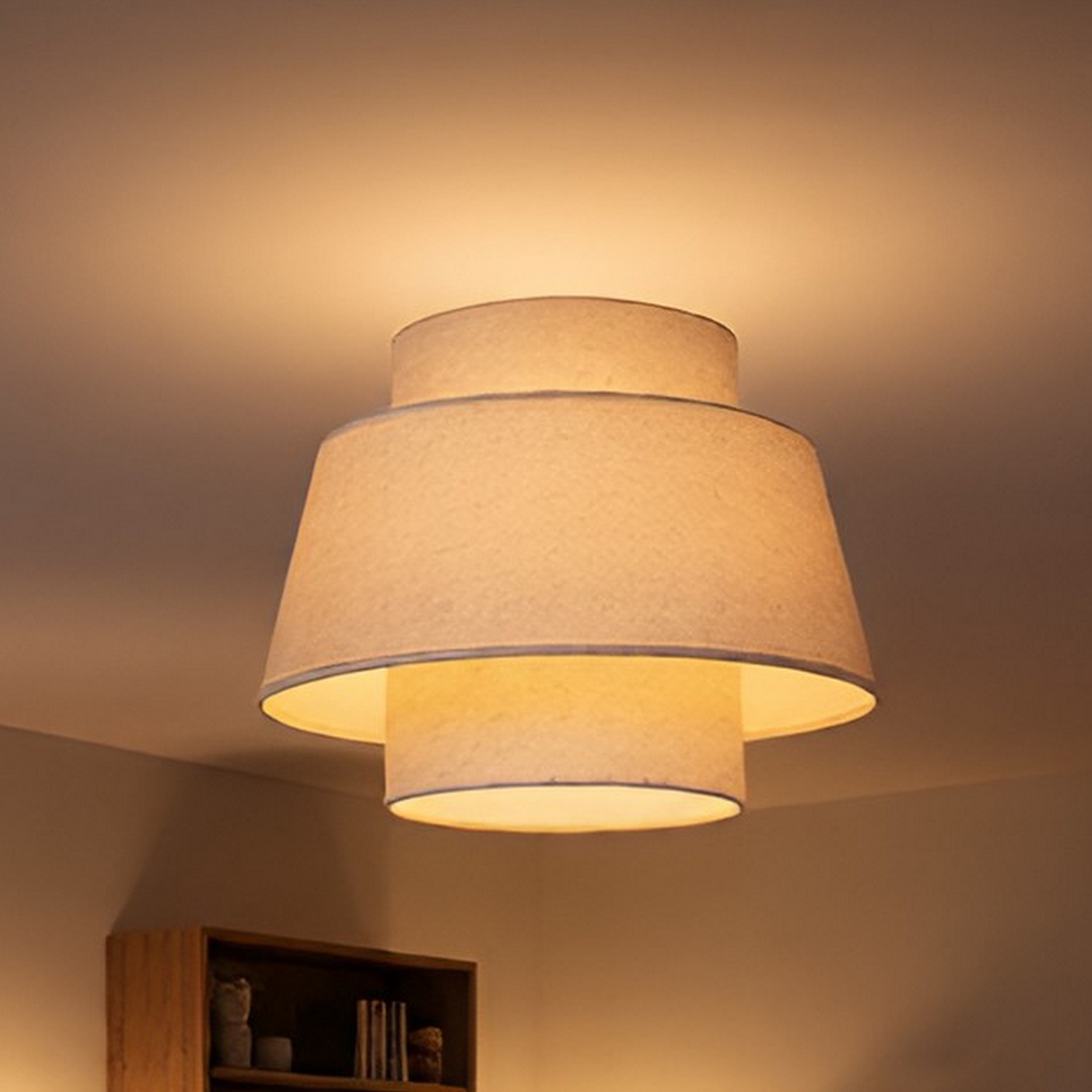 Lucide Tribute - Plafondverlichting - Ø 40 X 26 Cm - Beige