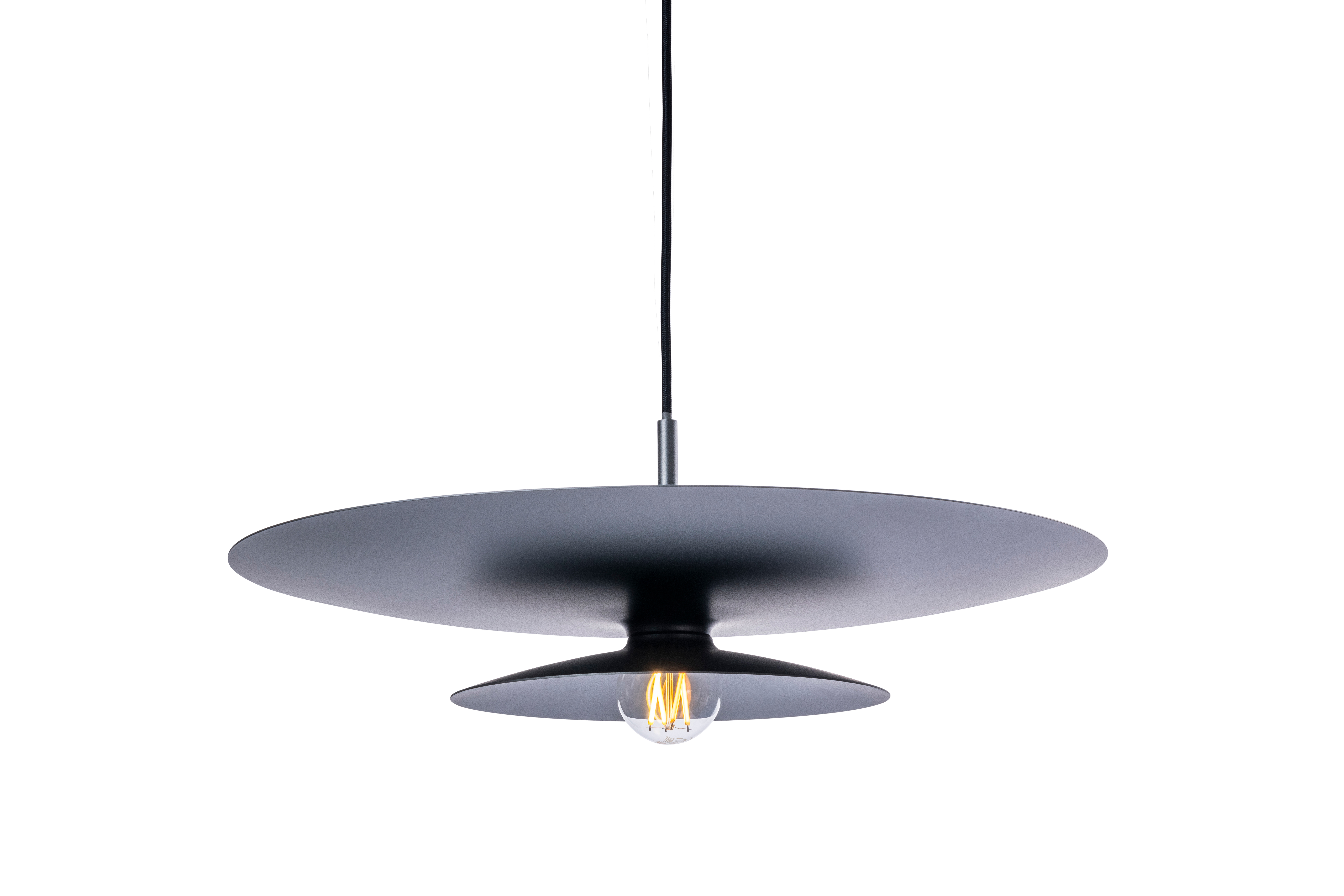 Artdelight Linares - Hanglamp - Ø 50 X 16,5 Cm - Zwart