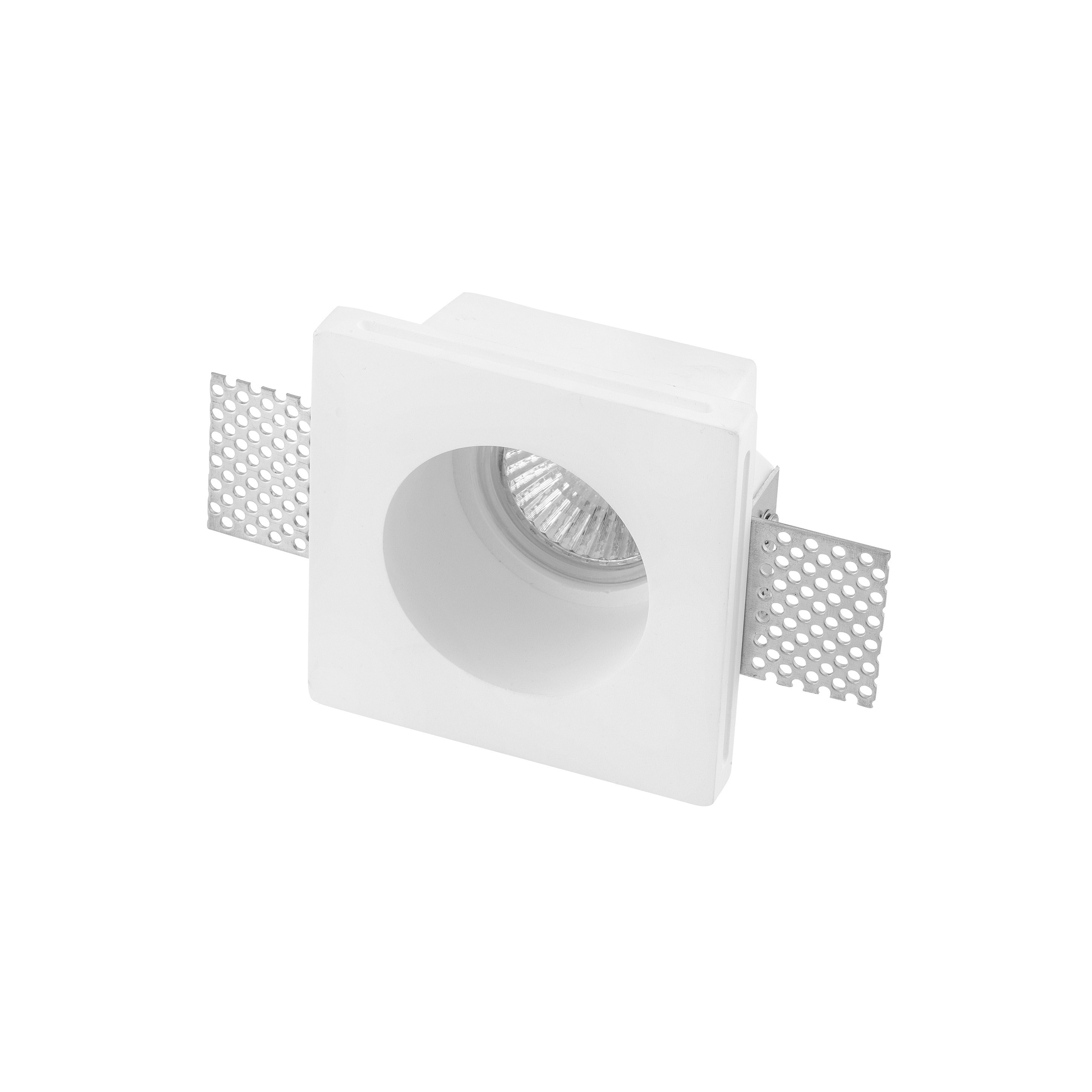 Nova Luce Tobia - Inbouwspot - 95 X 95 Mm, 90 X 90 Mm Inbouwmaat - Wit Gips