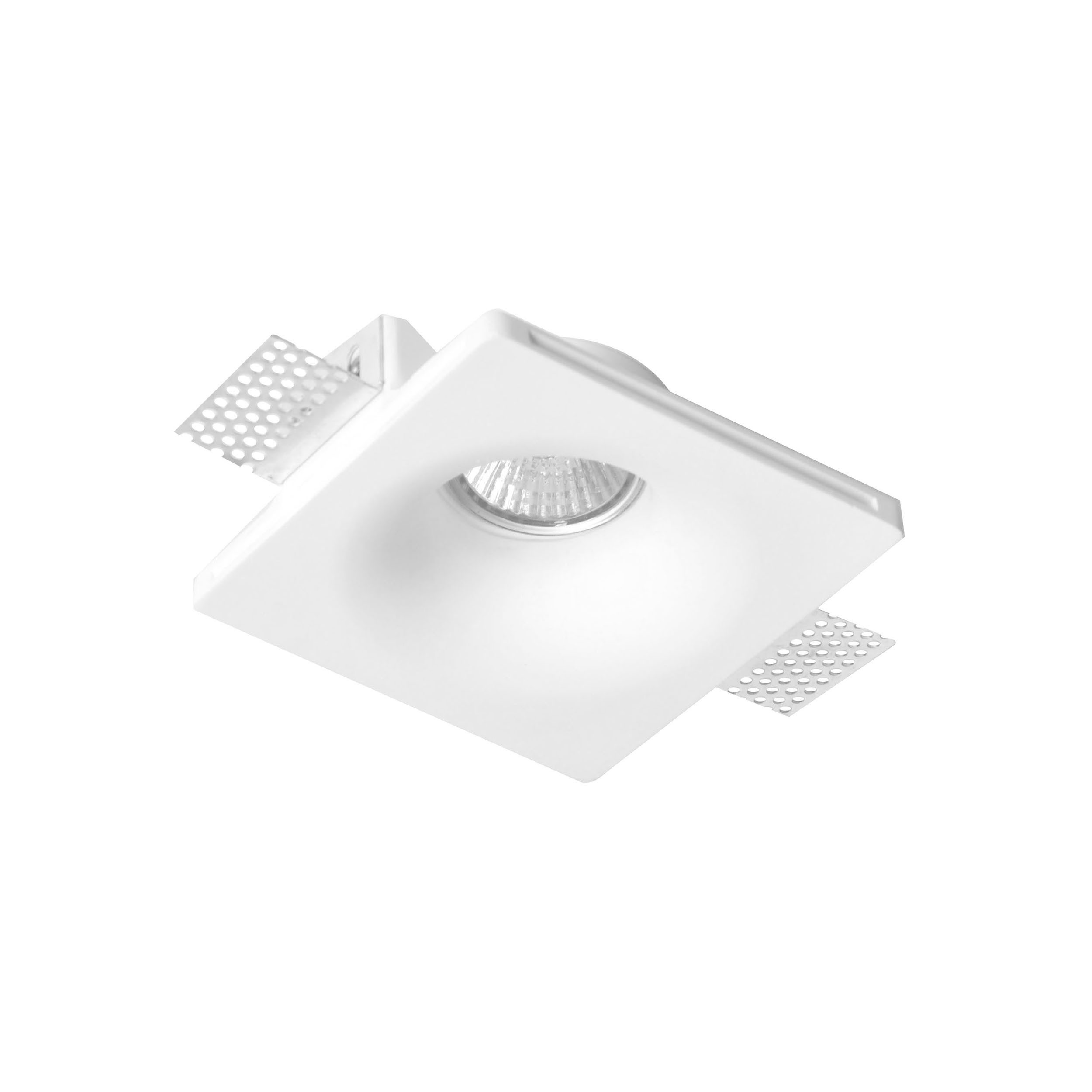 Nova Luce Tobia - Inbouwspot - 120 X 120 Mm, 125 X 125 Mm Inbouwmaat - Wit Gips