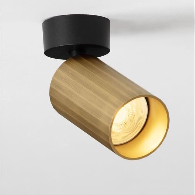 Nova Luce Zelos - opbouwspot 1L - Ø 5,6 x 14 cm - goud