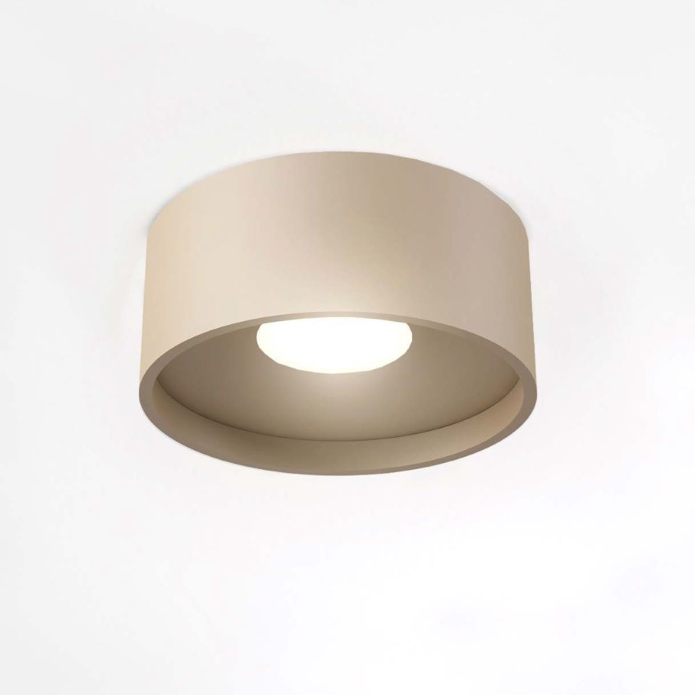 Artdelight Oran - Plafondverlichting - Ø 12 X 5 Cm - 10W Dimbare Led Incl. - IP54 - Champagne