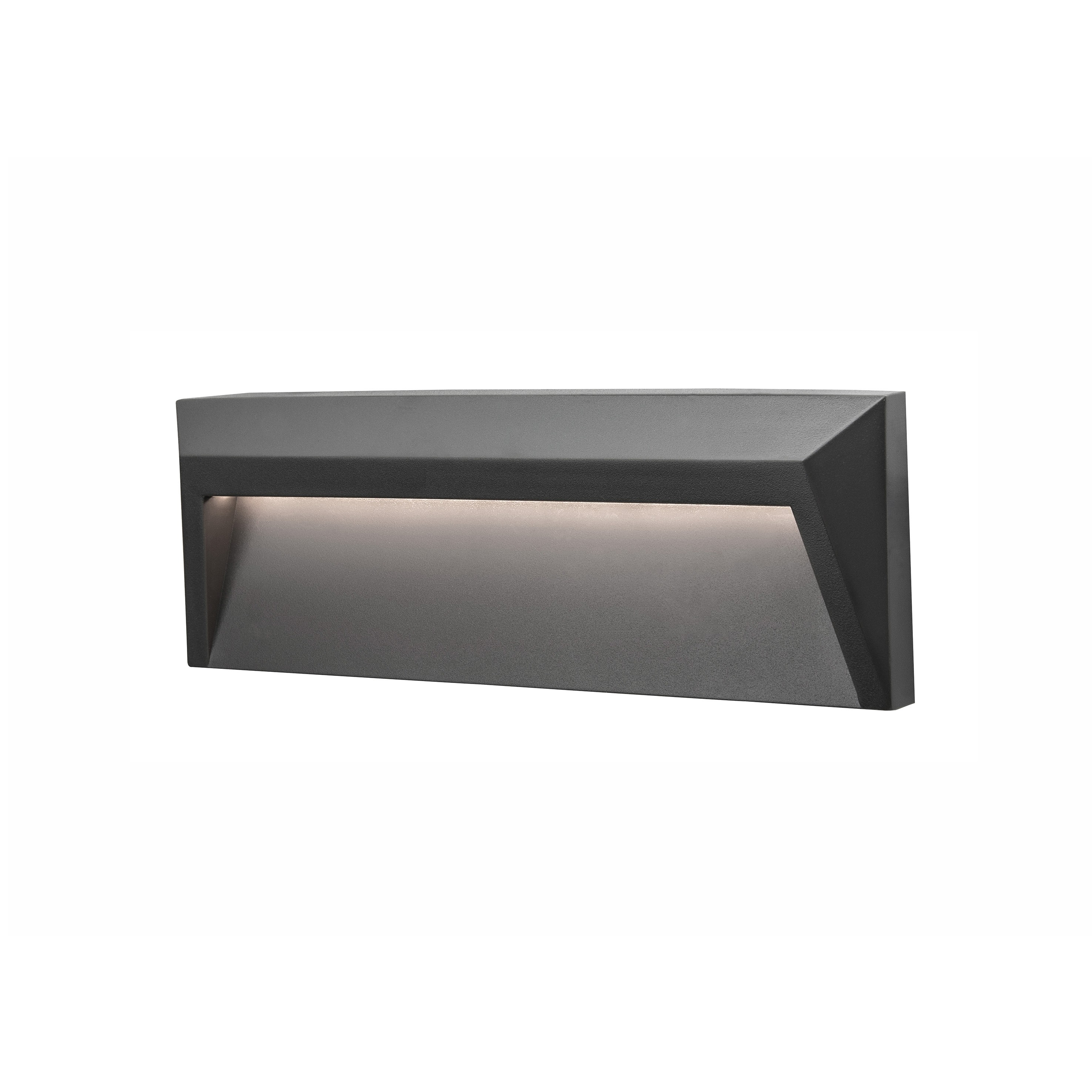 Nova Luce Luton - Buiten Wandverlichting - 23 X 3, 3 X 8 Cm - 1, 6W Led Incl. - IP65 - Donkergrijs