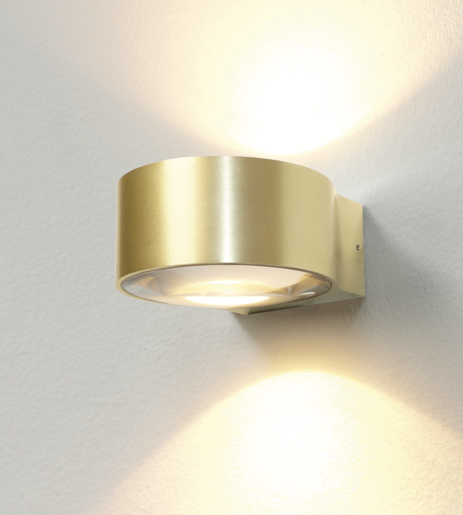 Artdelight Hudson - Wandverlichting - 10, 5 X 11, 8 X 6, 5 Cm - 2 X 4W Dimbare Led Incl. - IP54 - Geborsteld Goud
