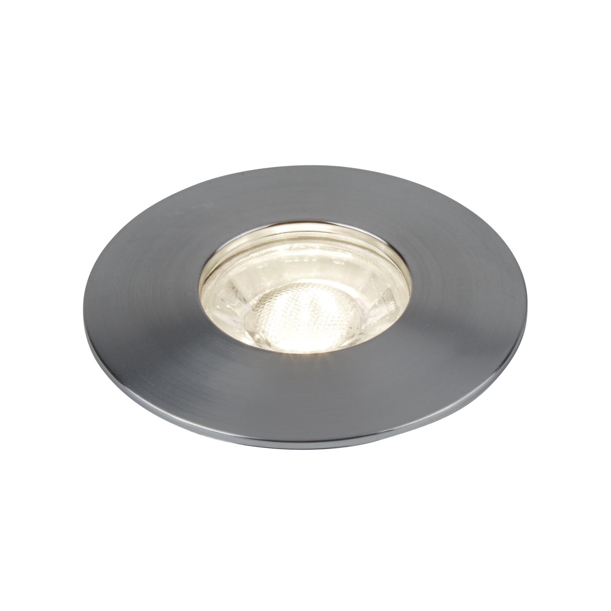 Searchlight Flush - set van 3 - Ø 100 mm, Ø 68 mm inbouwmaat - 3 x 4W LED incl. - satijn zilver