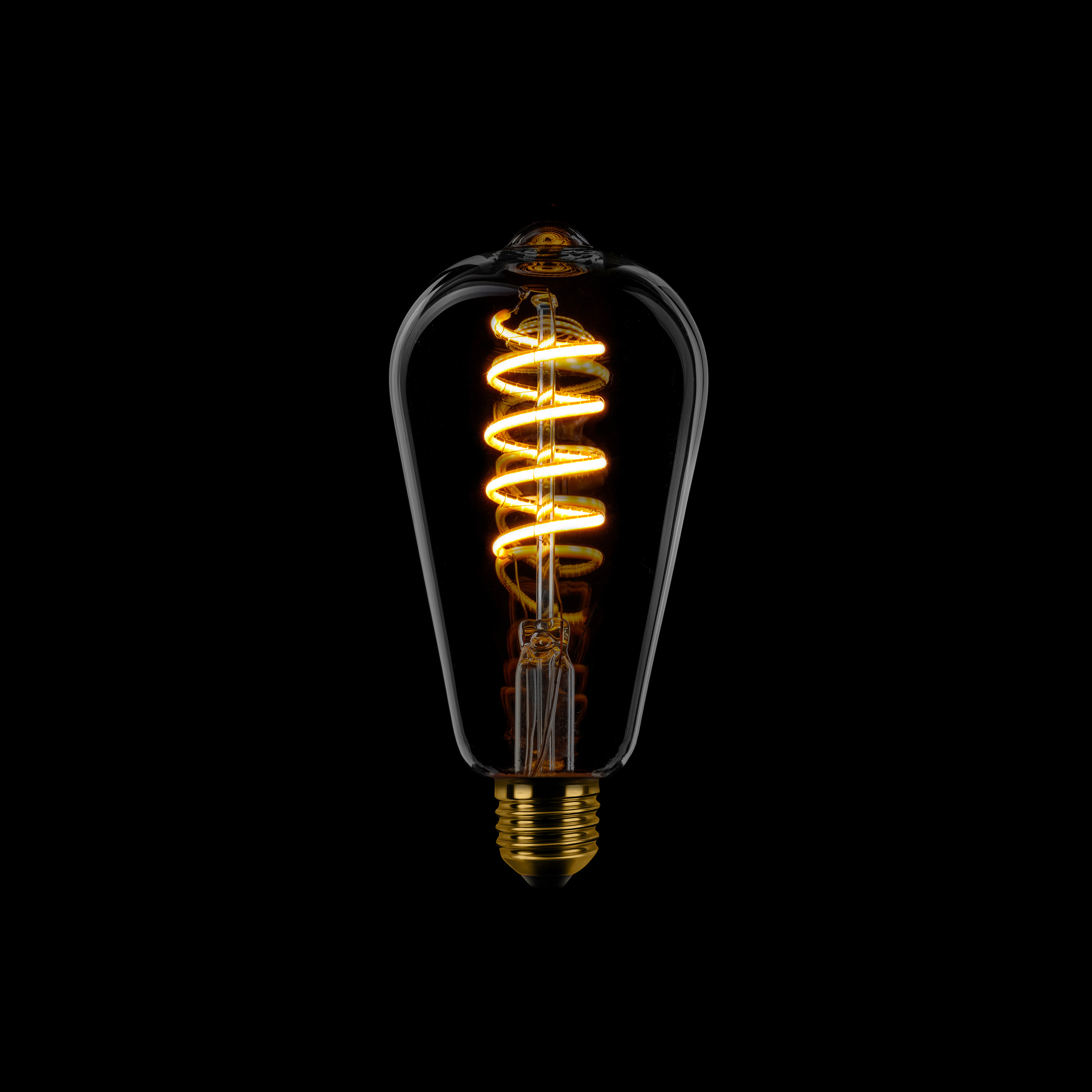 Eth Edison Spiral Led Filament ST64 - E27 - Dimbaar - 7, 5W - 2200K - Transparant