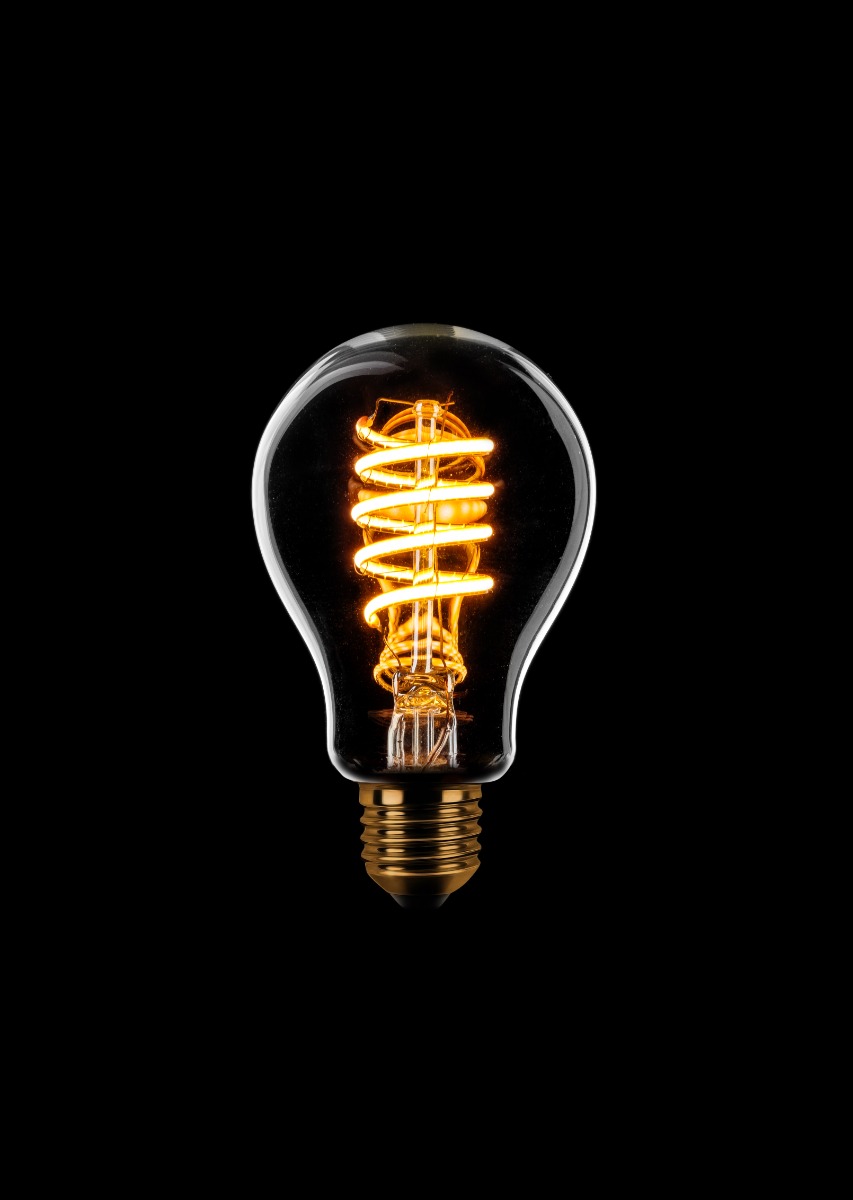 Eth Standard Spiral Led Filament - E27 - 7W - 3 Stappen Dimbaar - 2200K - Goud