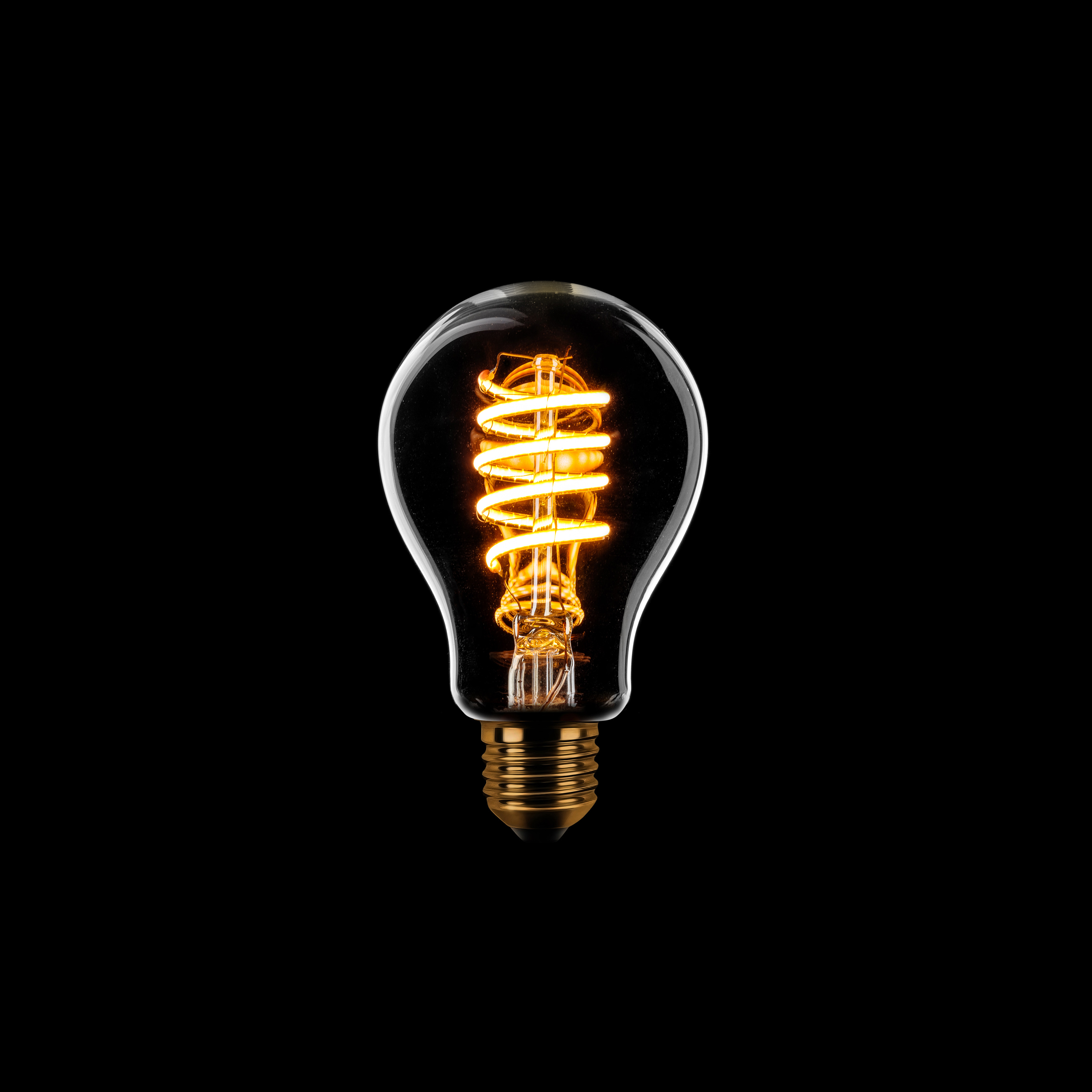 Eth Standard Spiral Led Filament - E27 - 8W Dimbaar - 1800K - Transparant