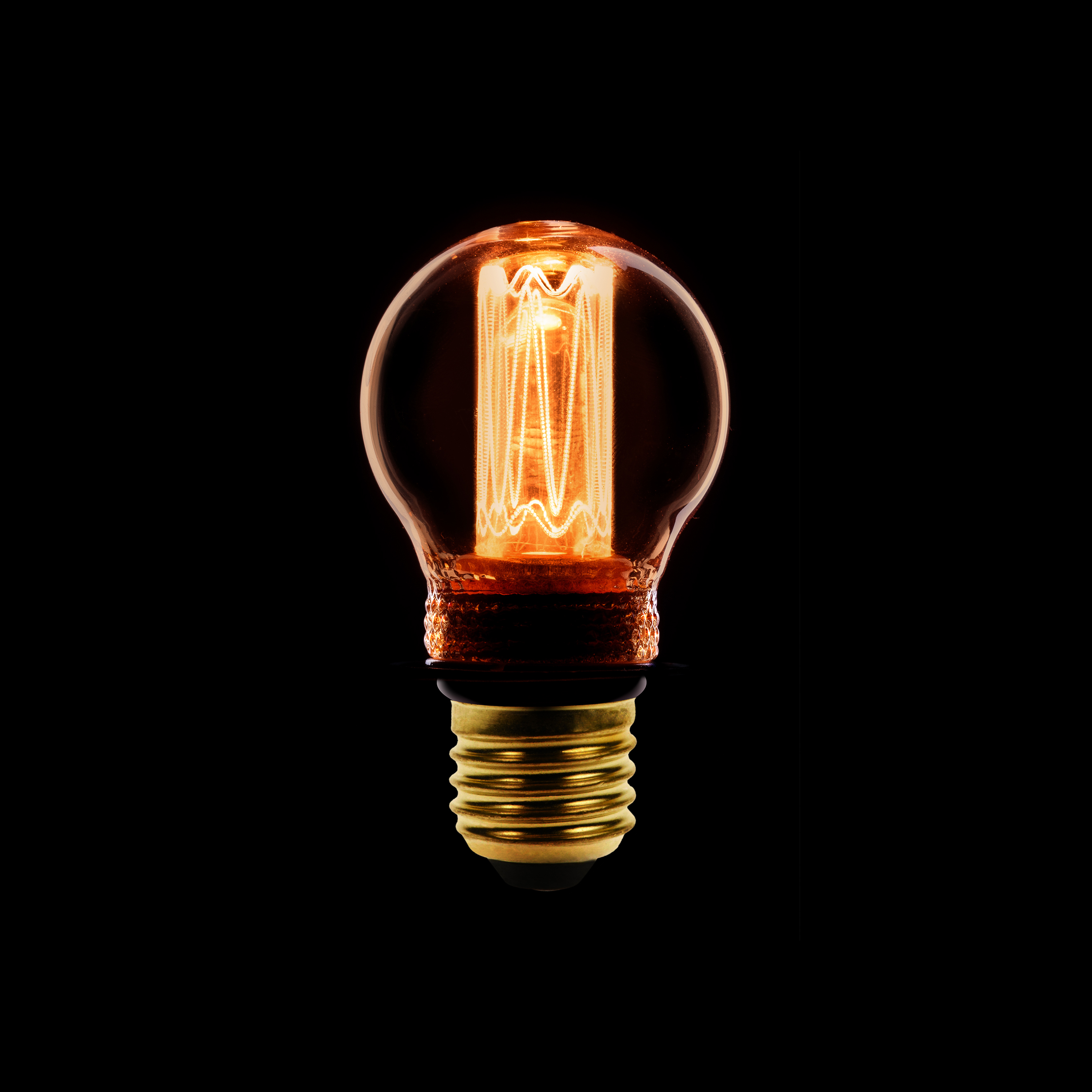 Eth Led Filament Ball - E27 - 2, 3W Dimbaar - 2000K - Goud