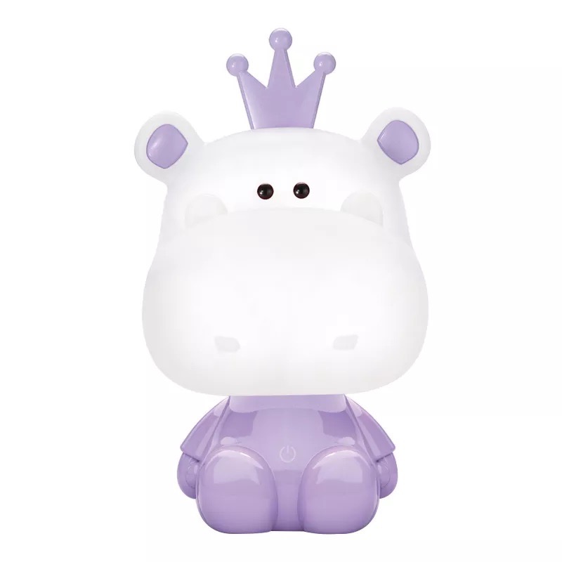 SHOWROOMMODEL - Zuma Line Animals Hippo - tafellamp - 19 x 32 cm - 3W dimbare LED incl. - violet