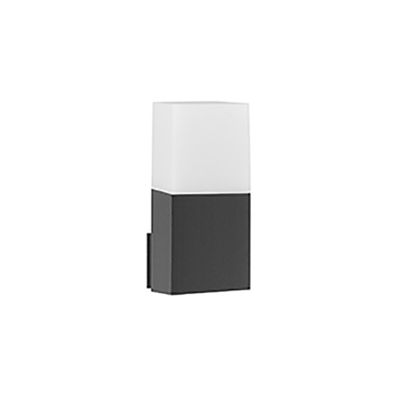 Nova Luce Stick - Buiten Wandverlichting - 7, 6 X 11 X 17 Cm - IP54 - Donkergrijs