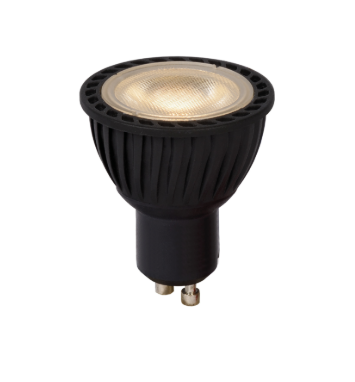 Lucide Led-spot - Dag En Nachtsensor - Ø 5 X 5, 5 Cm - GU10 - 5W - 2700K - Zwart