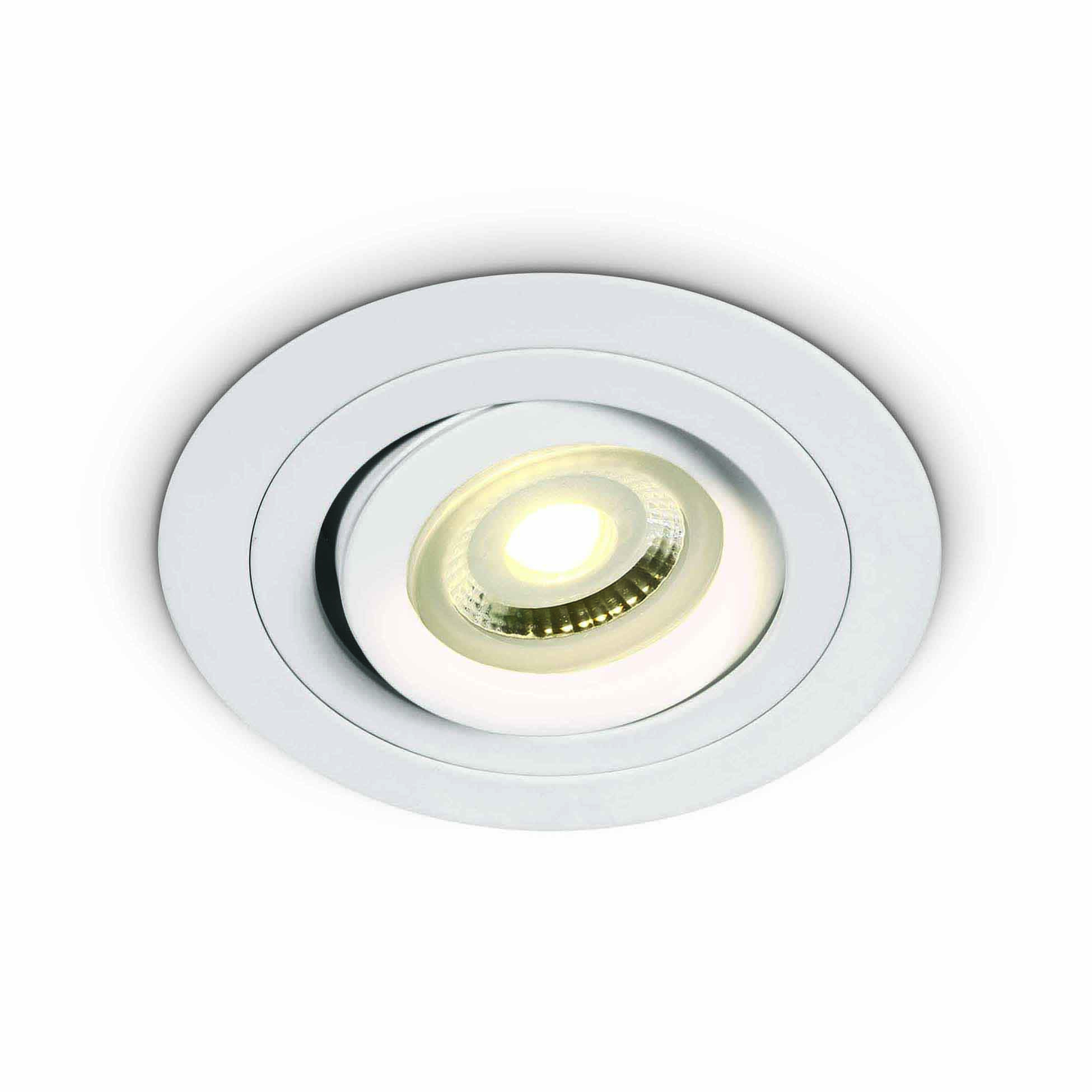 One Light Dual Ring GU10 Range - Inbouwspot - Ø 92 Mm, Ø 80 Mm Inbouwmaat - Wit