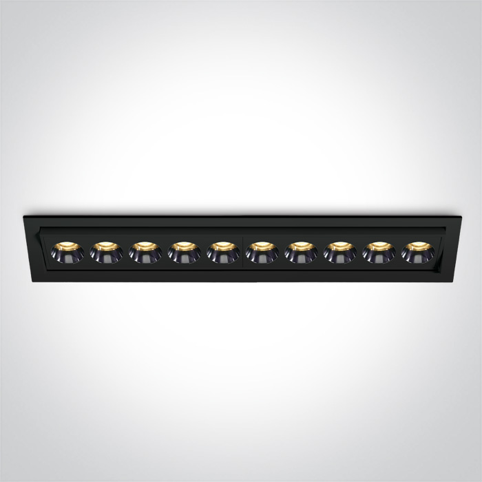 ONE Light Trimless Mirror Range - inbouwspot - 290 x 52 mm, 280 x 70 mm inbouwmaat - 24W LED incl. - zwart