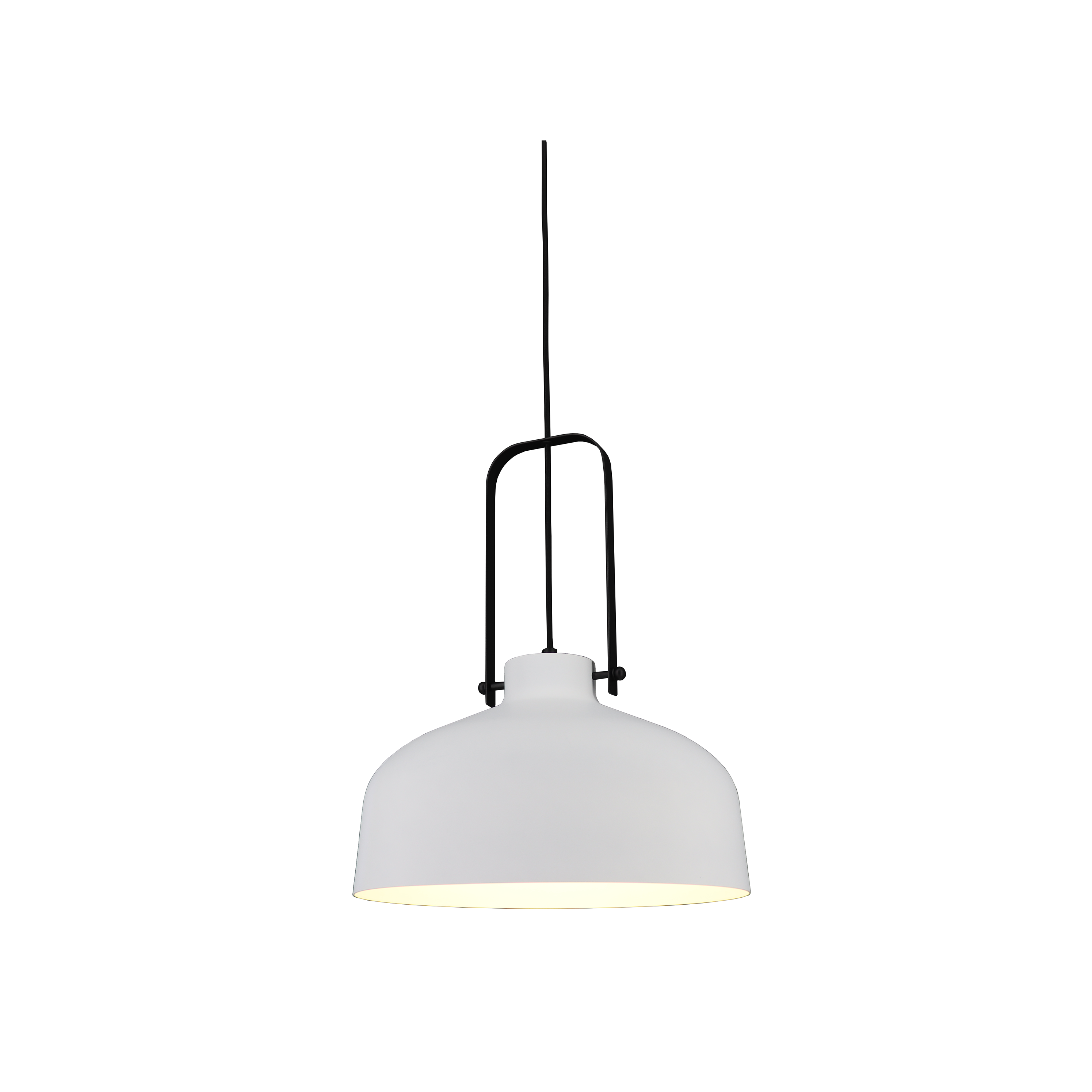 Artdelight Mendoza - Hanglamp - Ø 37, 5 X 176 Cm - Wit En Zwart