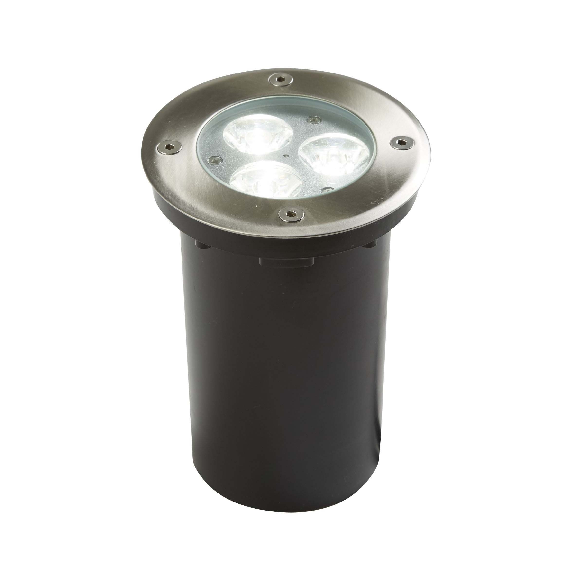 Searchlight LED Outdoor - grondspot voor buiten - Ø 108 mm, Ø 105 mm inbouwmaat - 3W LED incl. - IP67 - roestvrij staal