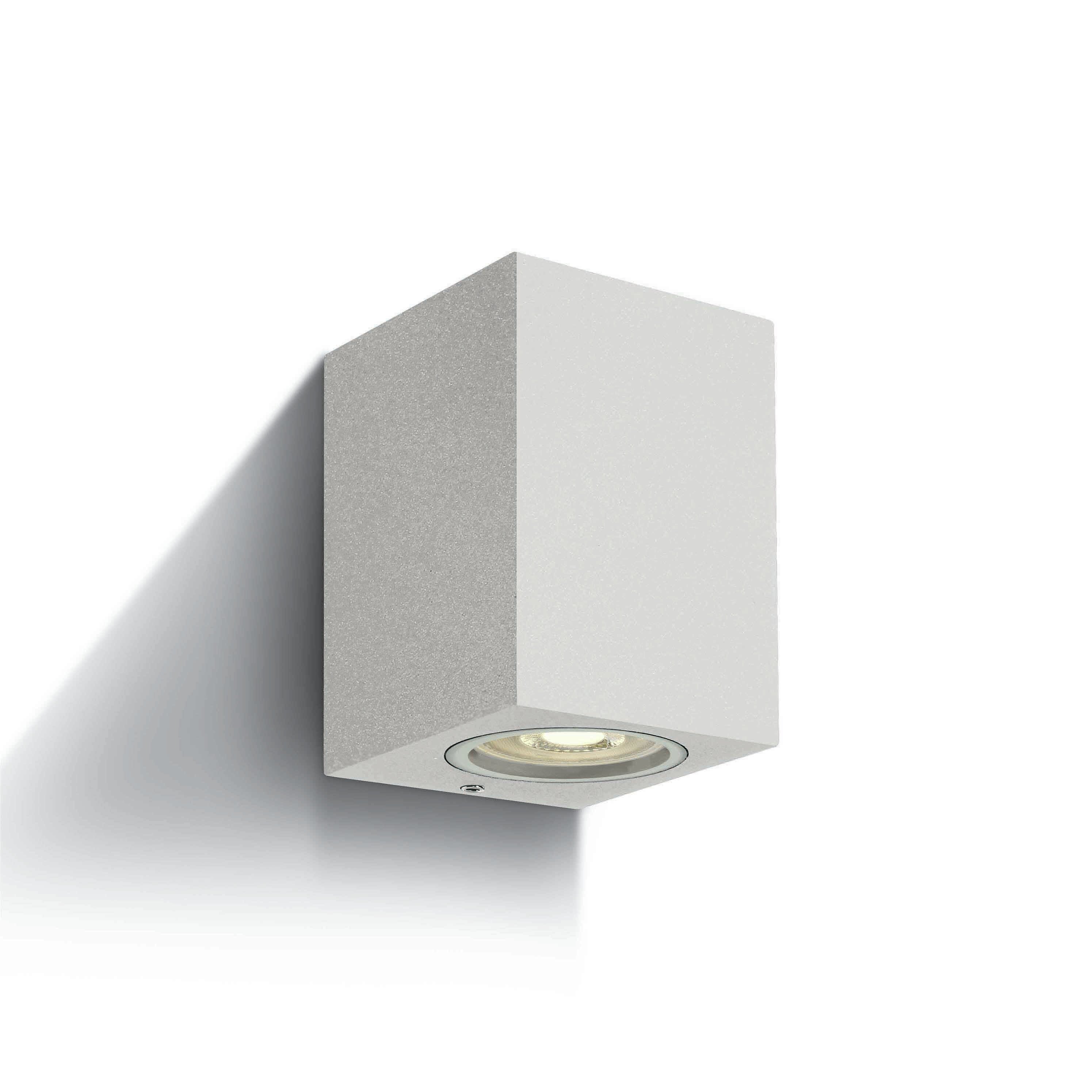 One Light GU10 Outdoor Cube Lights - Buiten Wandverlichting - 7 X 7, 7 X 10 Cm - IP65 - Wit