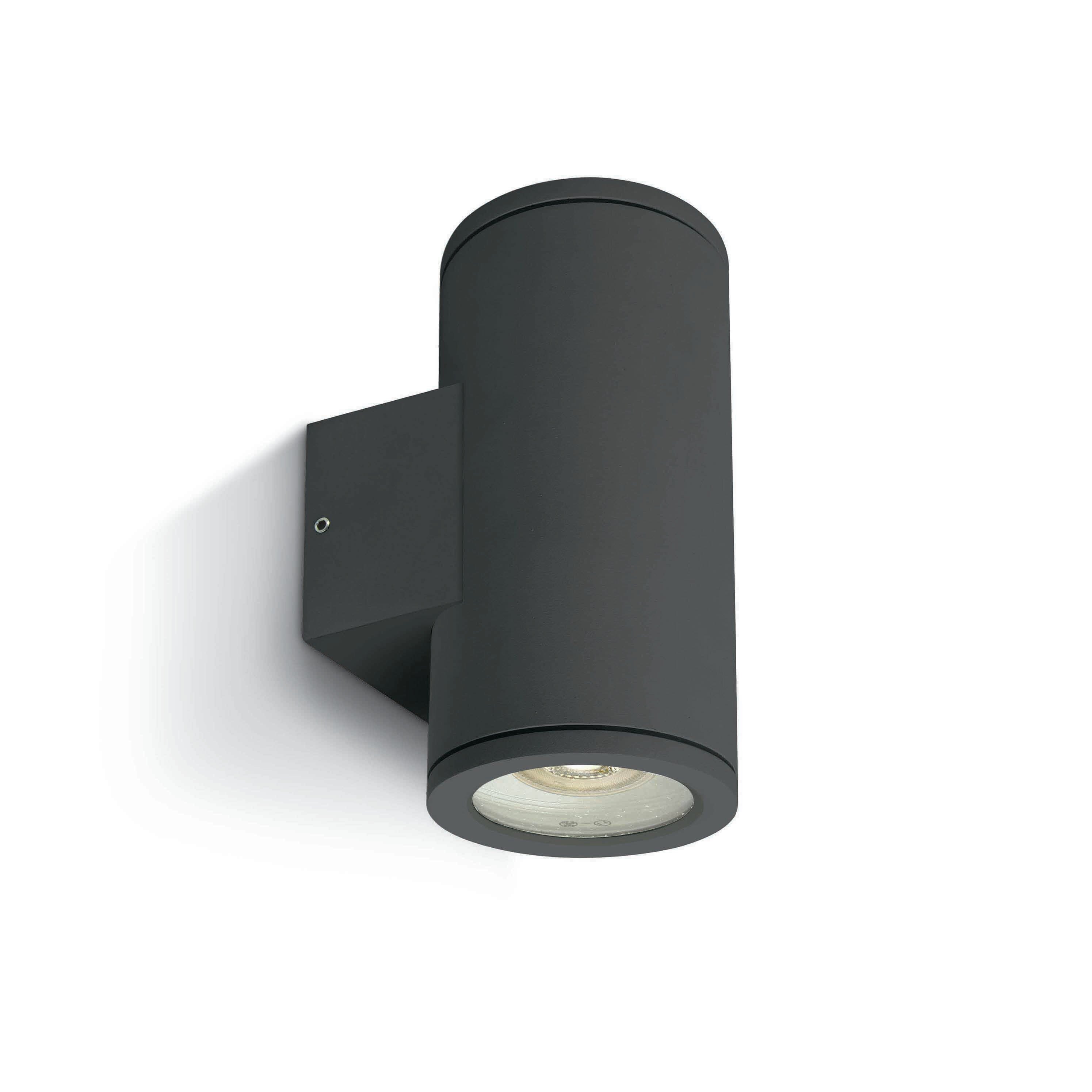 One Light GU10 Outdoor - Buiten Wandverlichting - 8 X 17, 3 Cm - IP54 - Antraciet