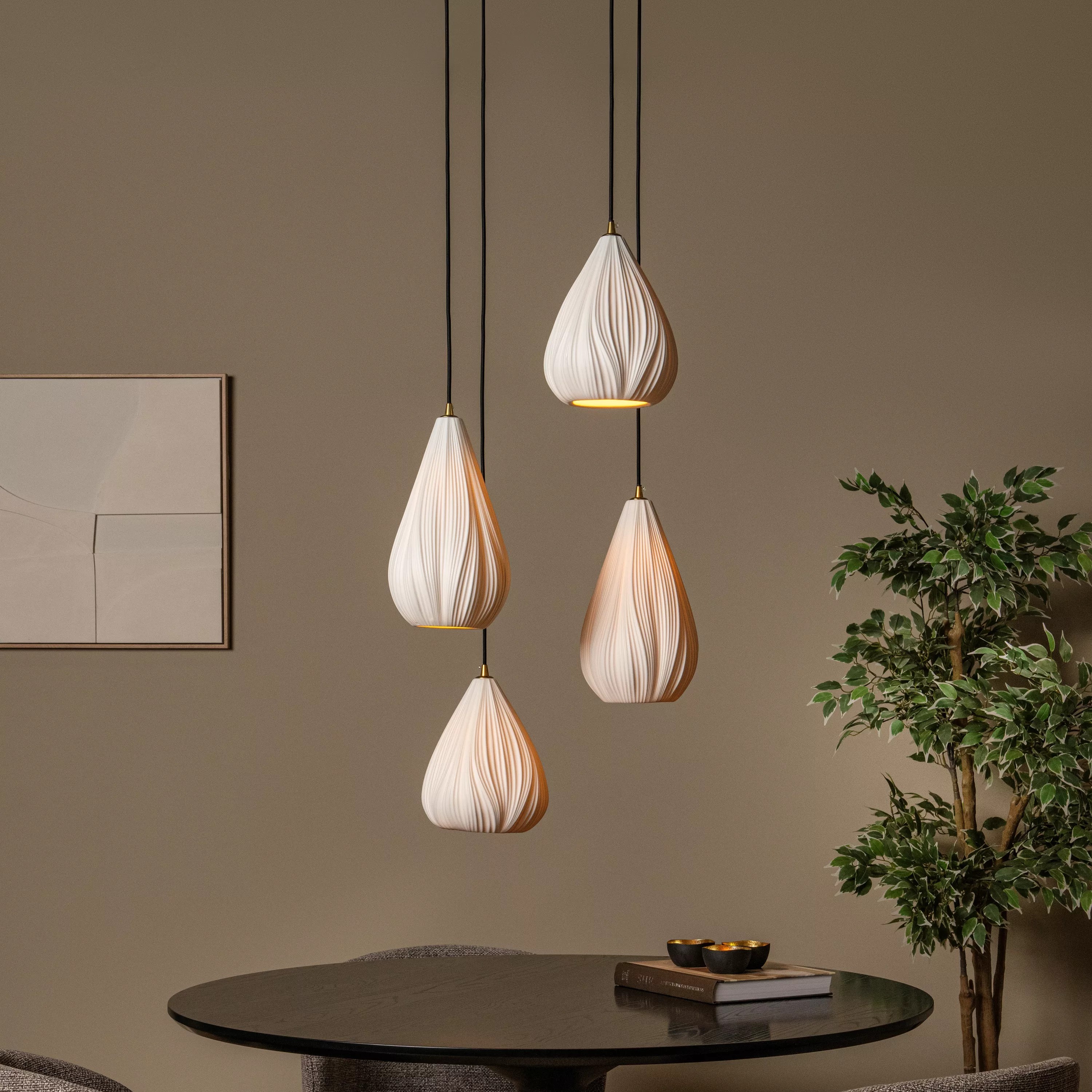 Lucide Cinzia - Hanglamp 4L - Ø 55, 5 X 154 Cm - Wit