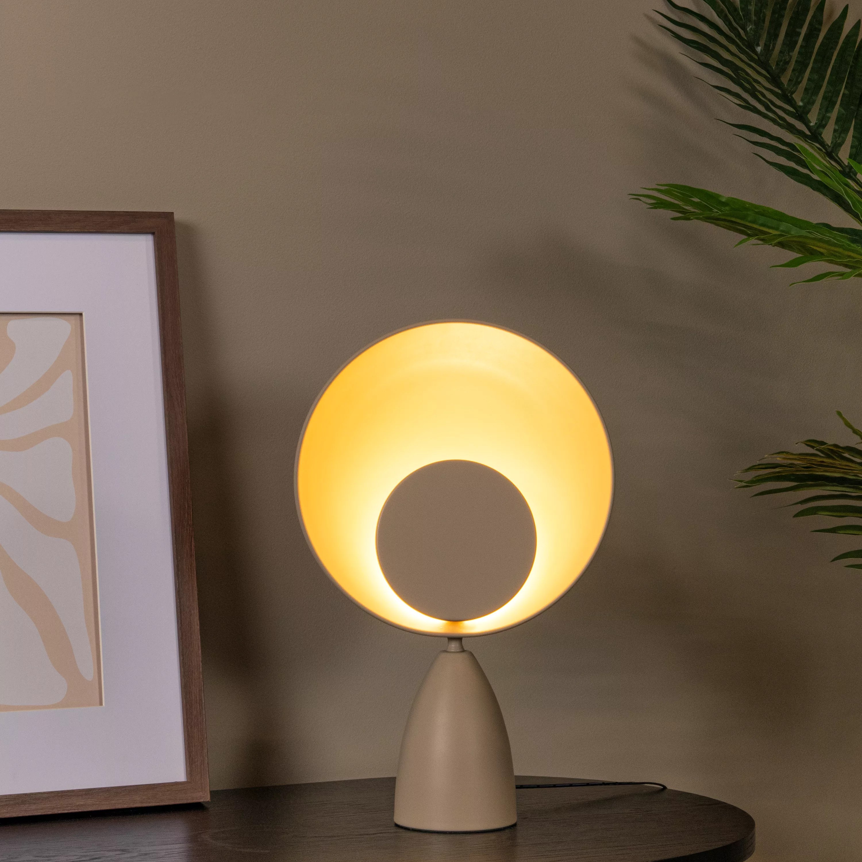 Lucide Castamar - Tafellamp - 25, 5 X 9, 8 X 40 Cm - 3W Led Incl. - Taupe