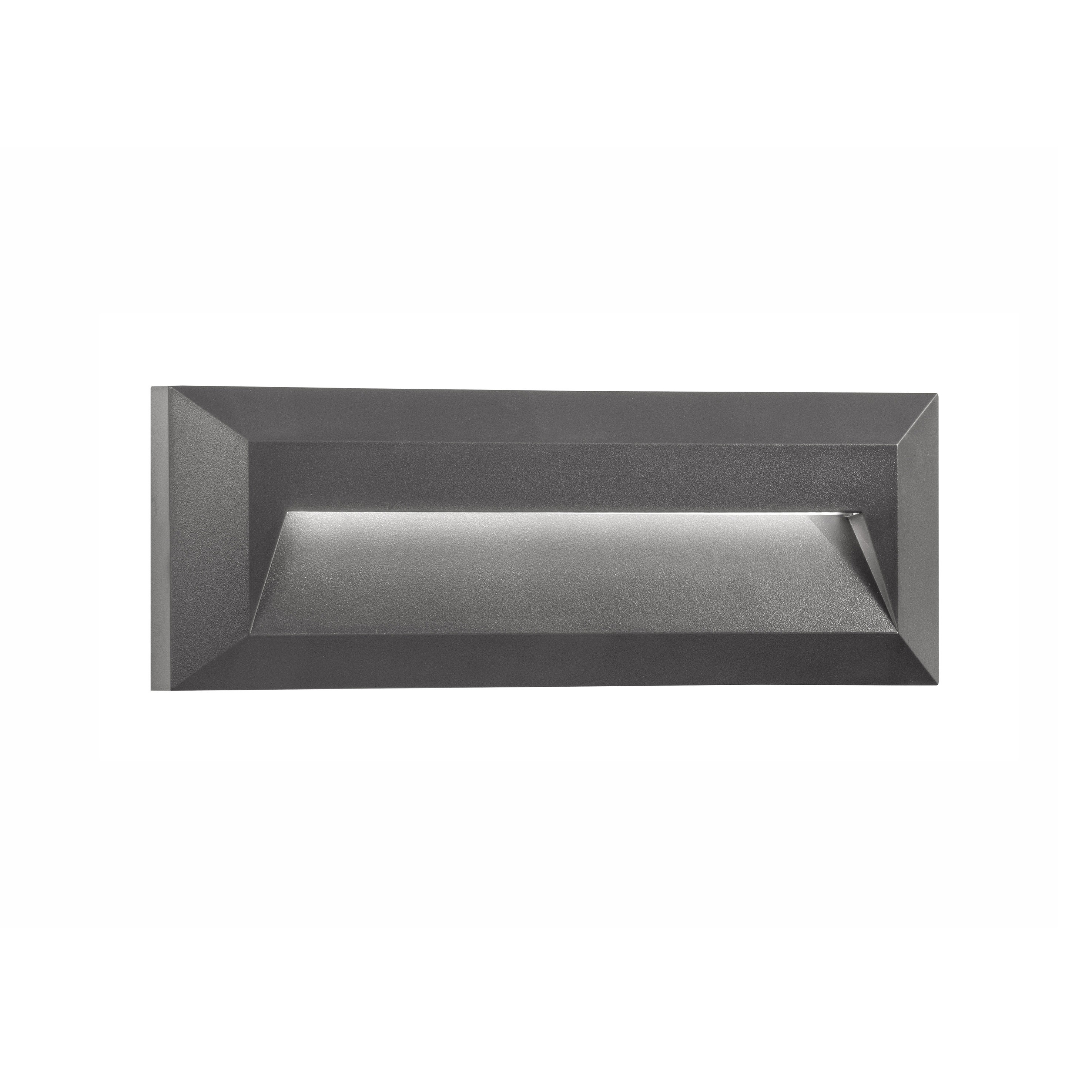Nova Luce Pulsar - Buiten Wandverlichting - 23 X 3 X 8 Cm - 2W Led Incl. - IP54 - Donkergrijs