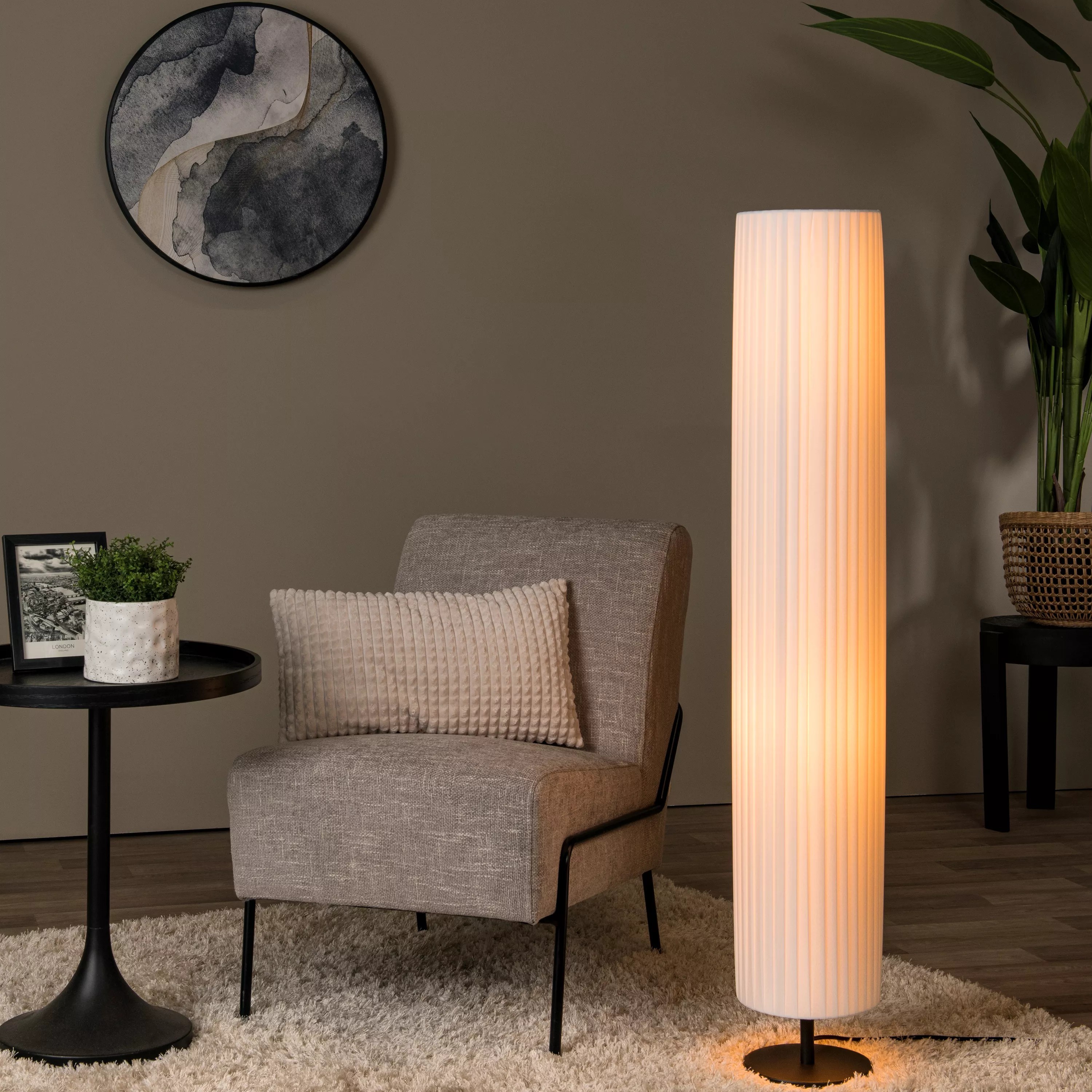 Lucide Fold - Vloerlamp - Ø 20 X 120 Cm - Wit