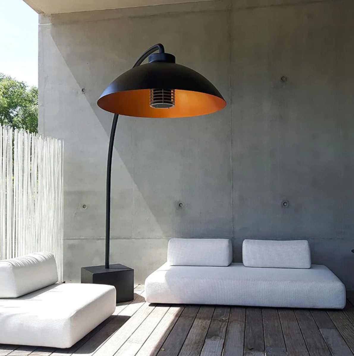 SHOWROOMMODEL - Heatsail Dome - vloerlamp met verwarmingsfunctie - ø 100 x 227 x 235 cm - IP43 - zwart