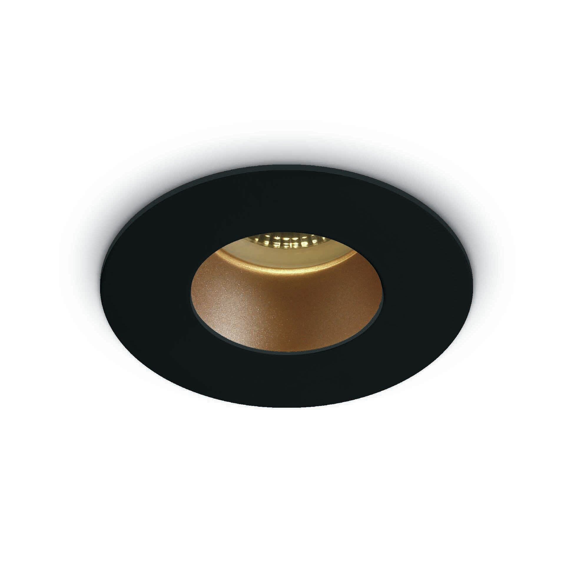 One Light Chill Out Range - Inbouwspot - Ø 79 Mm, Ø 70 Mm Inbouwmaat - Zwart En Messing