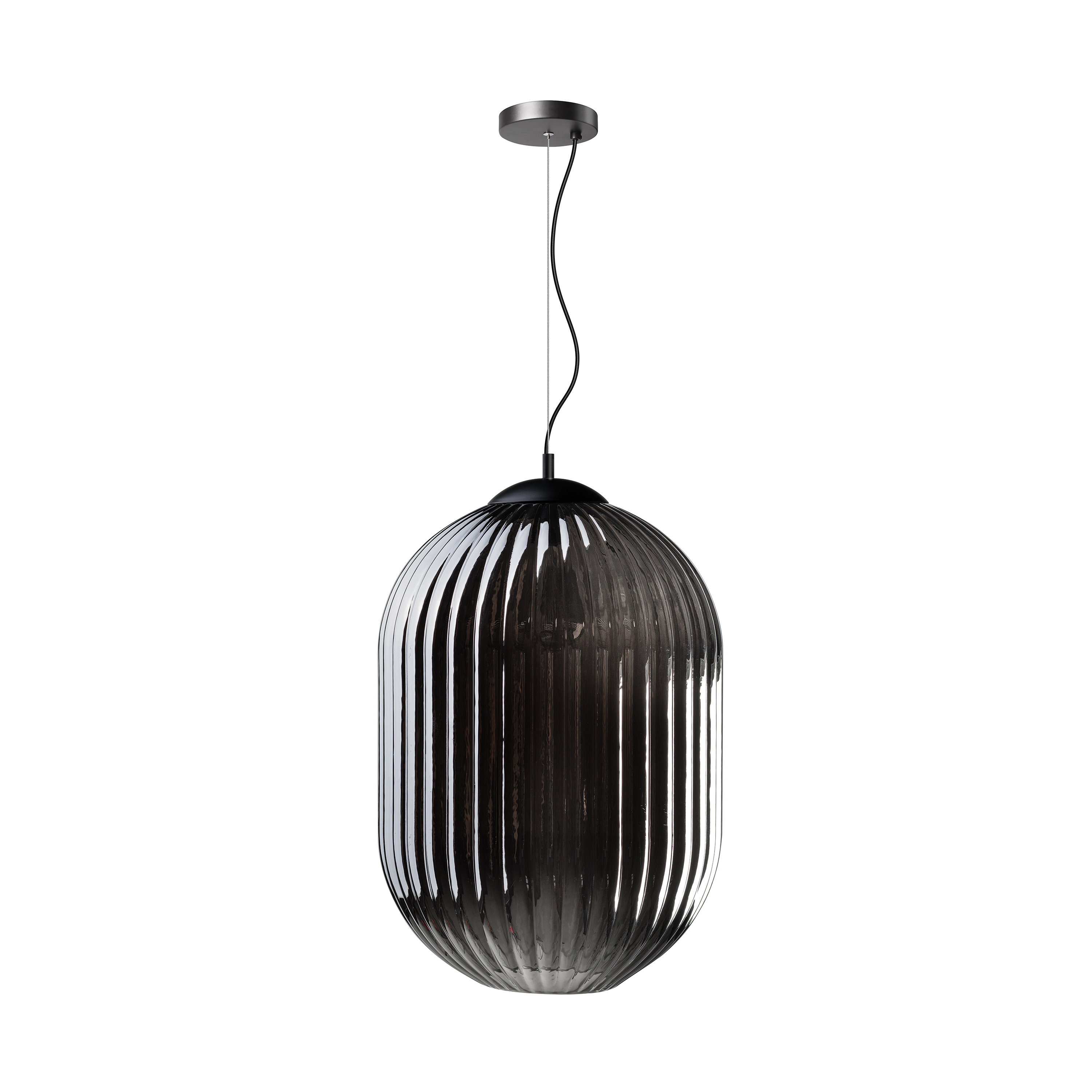 Eth Glamm - Hanglamp - Ø 40 X 175 Cm - Zwart