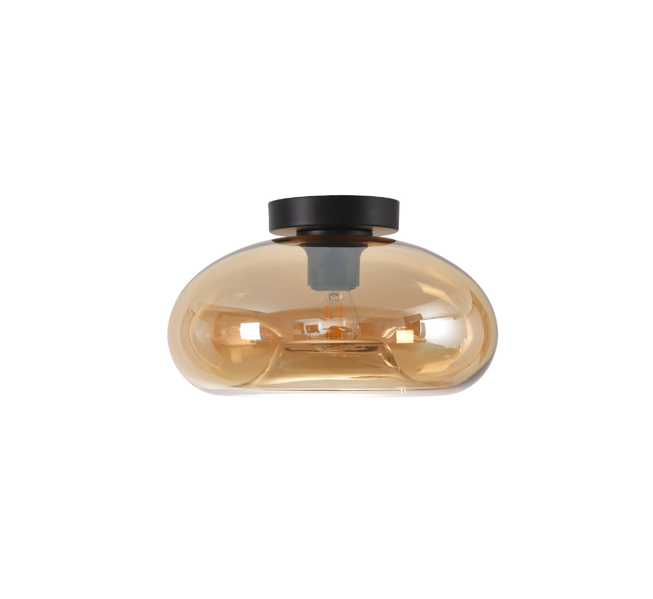 Artdelight Paradise - Plafondverlichting - Ø 28 X 17 Cm - Amber