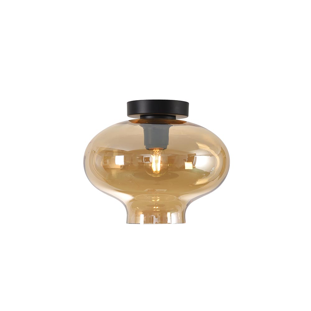 Artdelight Toronto - Plafondverlichting - Ø 26, 5 X 18, 5 Cm - Amber