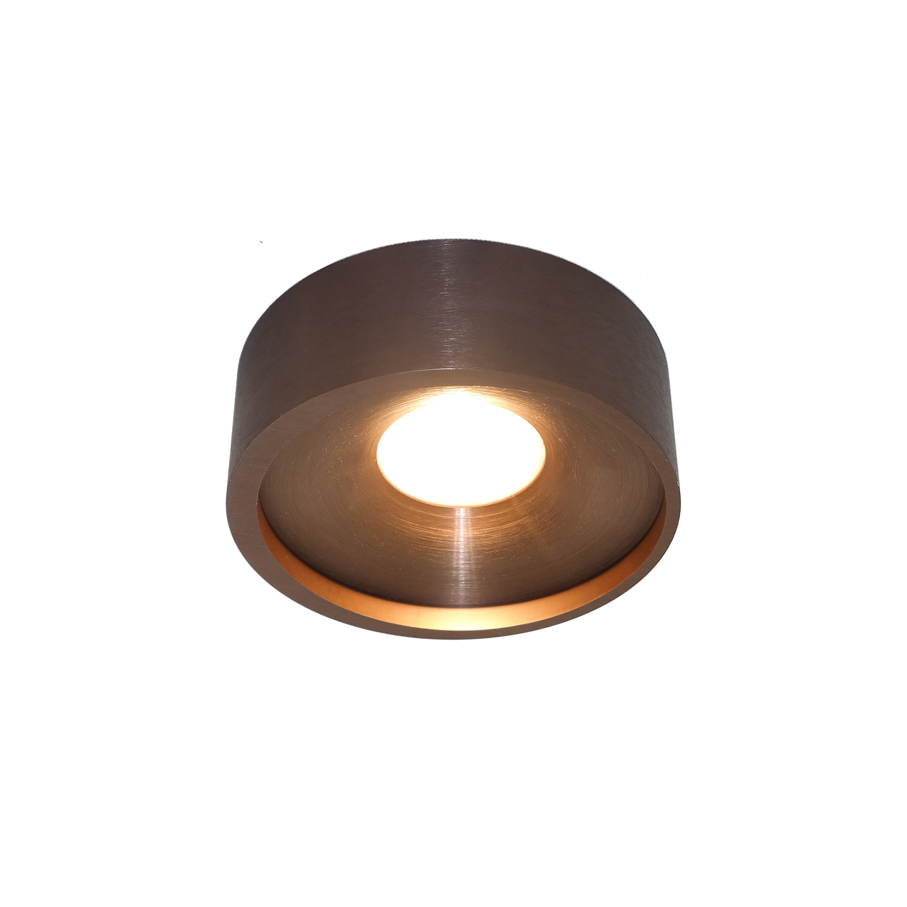 Artdelight Orlando - Plafondverlichting - Ø 14 X 5 Cm - 10W Dimbare Led Incl. - Brons